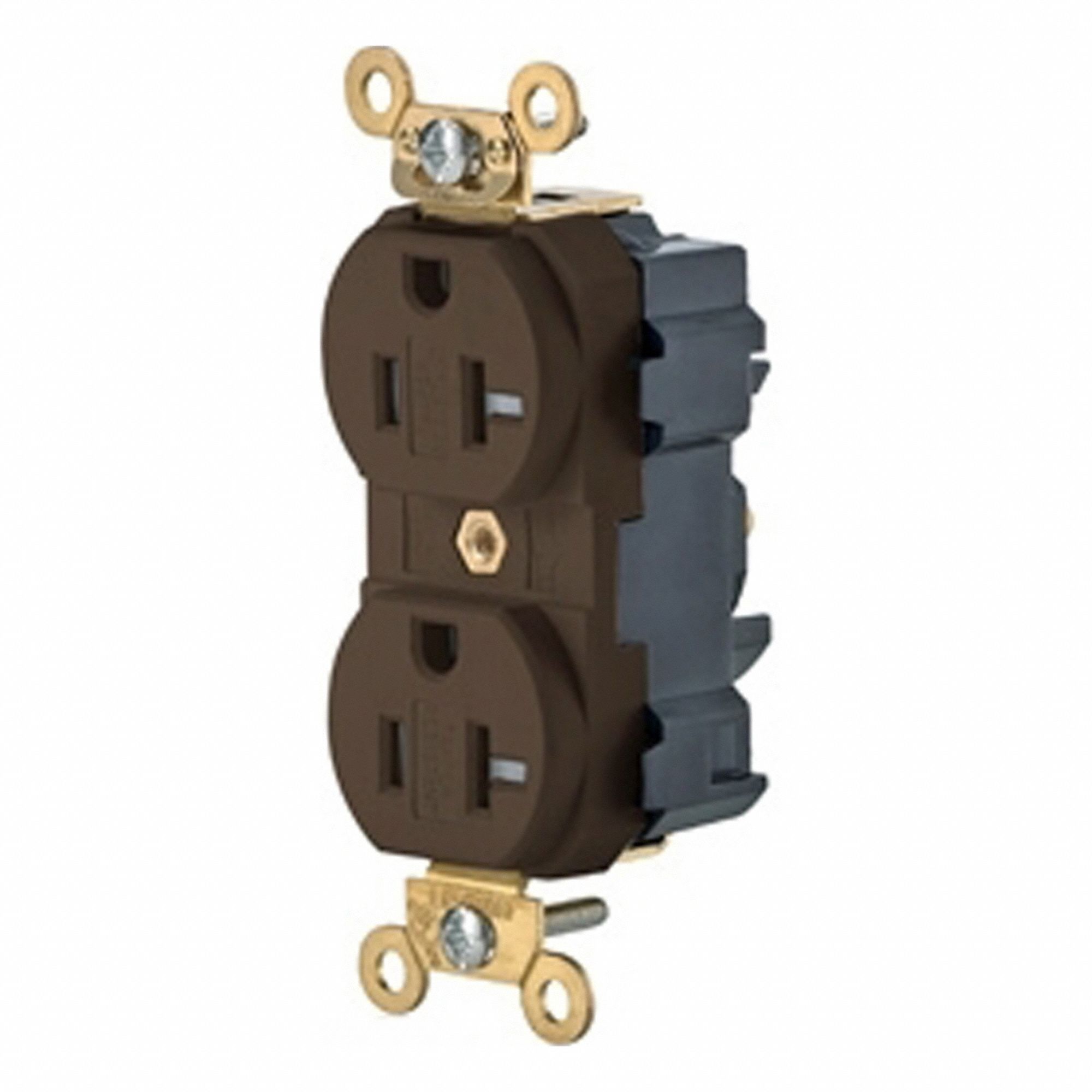 Lev-Lok Rec 20A 125V TR Brn