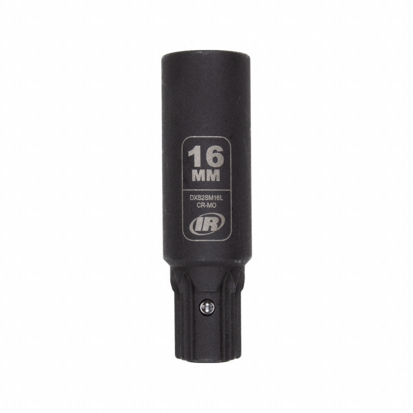 Impact Socket: Metric, 16 mm Socket Size, 6-Point, Deep, 2 61/64 in Overall Lg