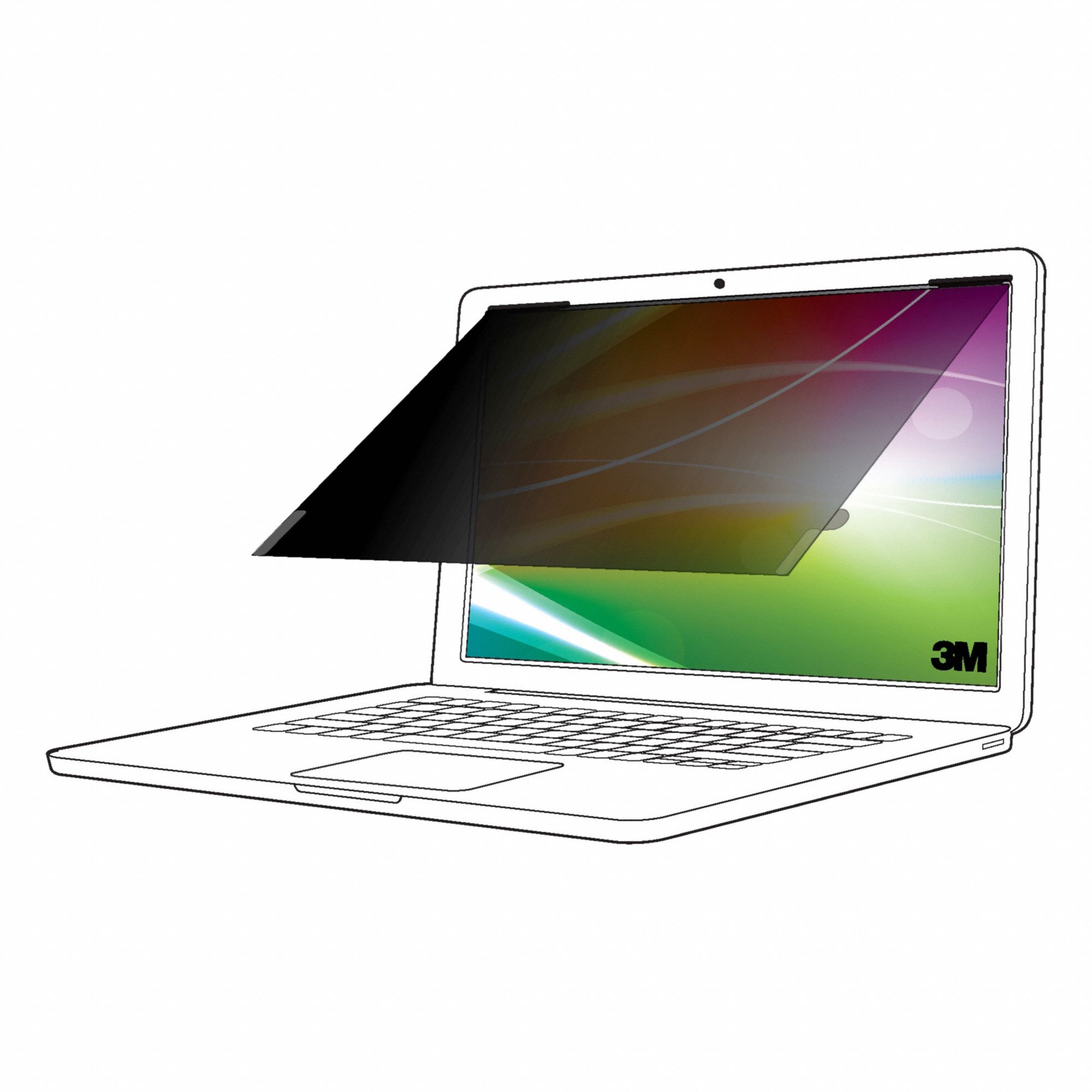 Privacy Filter: Frameless, For Monitor Size 13 5/8 in, 7 3/4 in Ht, 11 3/4 in Wd, Polycarbonate