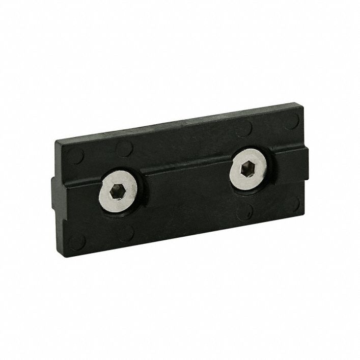 T-Slot Framing System Rollers: 10 Series, 1 7/8 in L x 13/16 in W x 5/16 in H, Black, Double Mount (MPN 6793-1). Key specifications — Brand: 80/20; Housing Material: UHMW PE; Finish: Smooth.