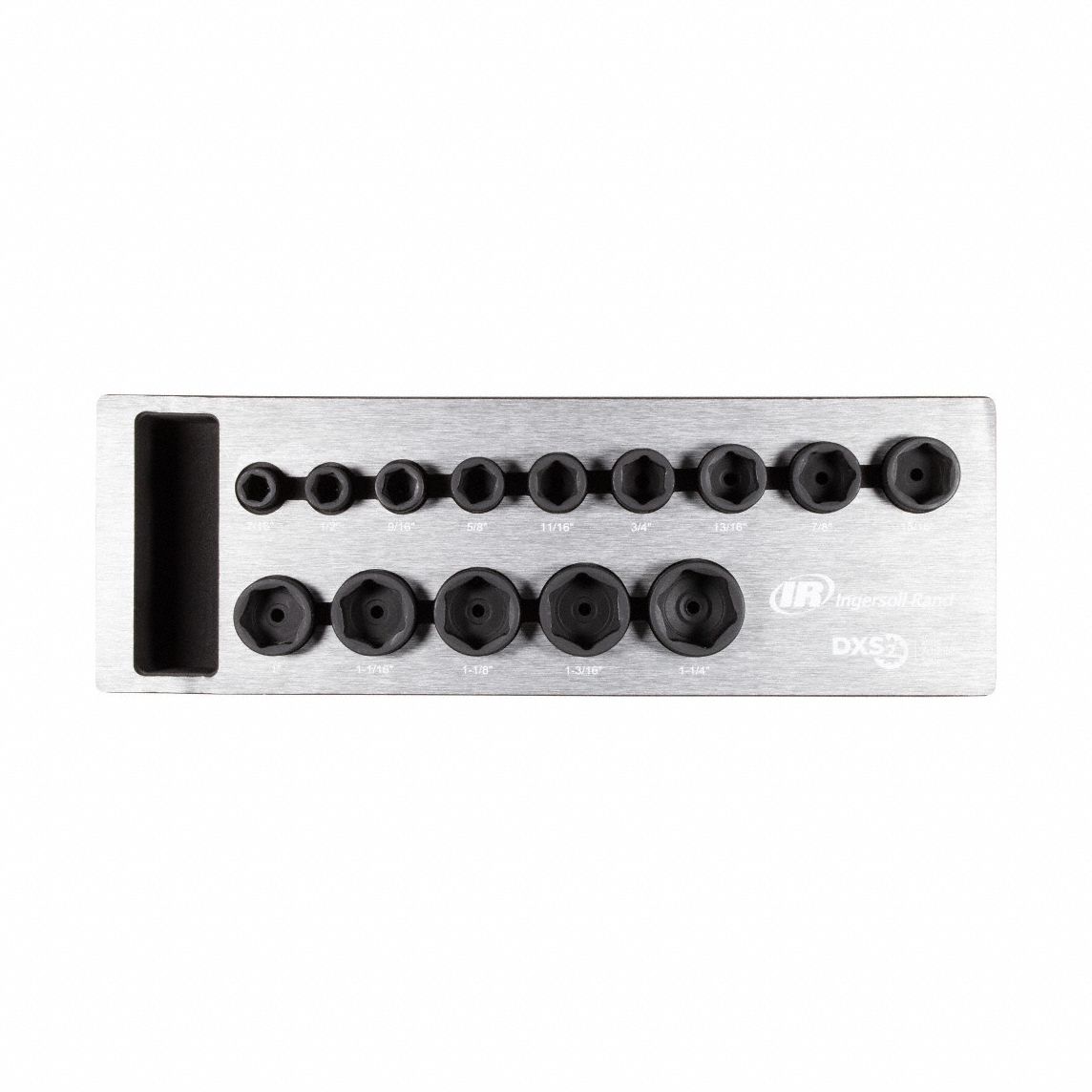 Impact Socket Set: Small Set (0-50 pieces) Set Size, 14 Pieces, (14) 6-Point, SAE