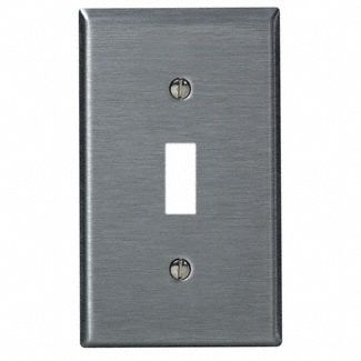 TOGGLE SWITCH WALL PLATE,SILVER,SS