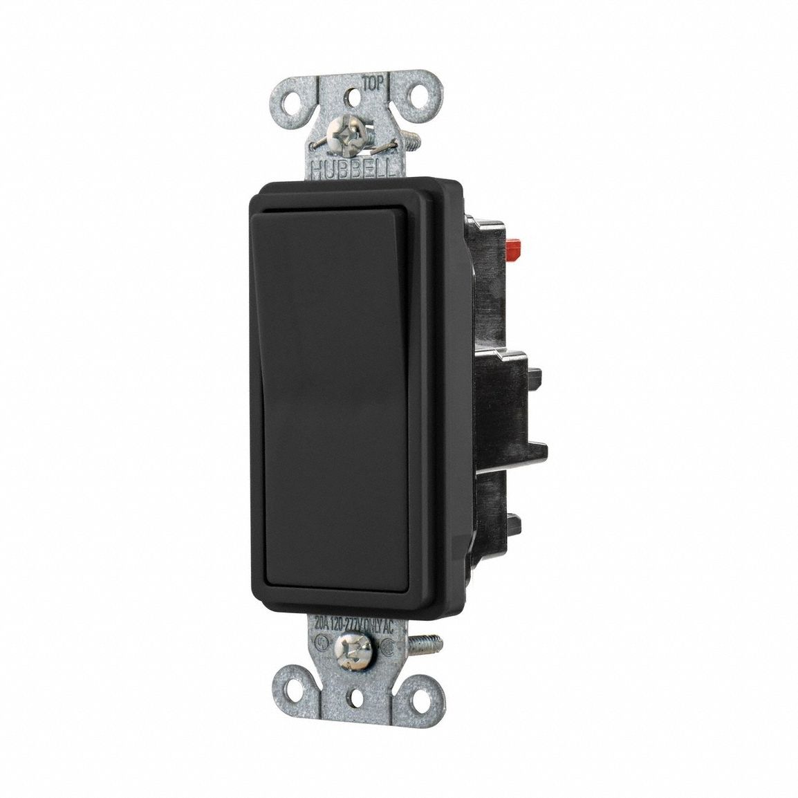 HUBBELL, Rocker Switch, Single Pole, Wall Switch - 902X99|DS120STBK ...