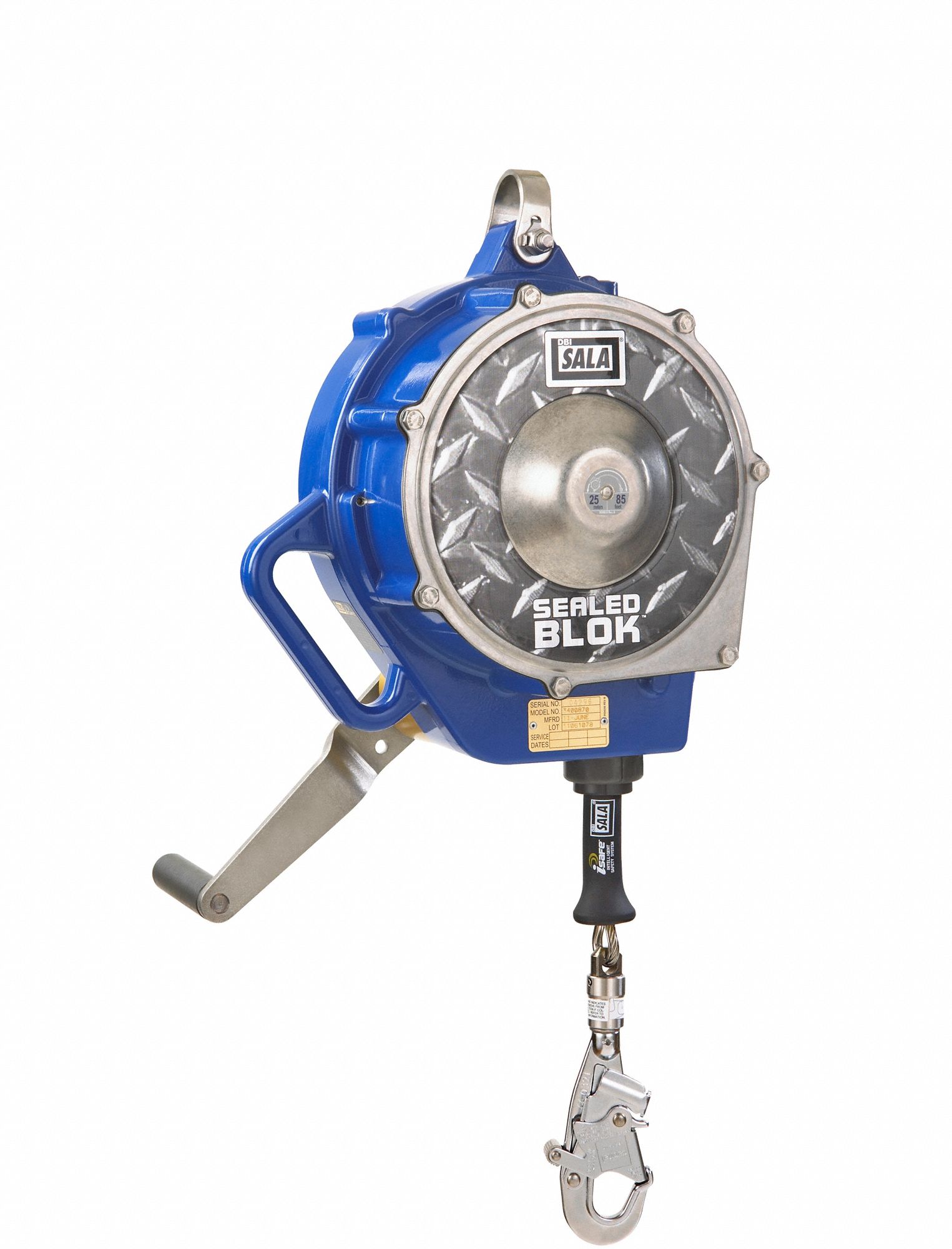 Self-Retracting Lifeline: Stainless Steel Carabiner Anchor, Harness Swivel Snap Hook