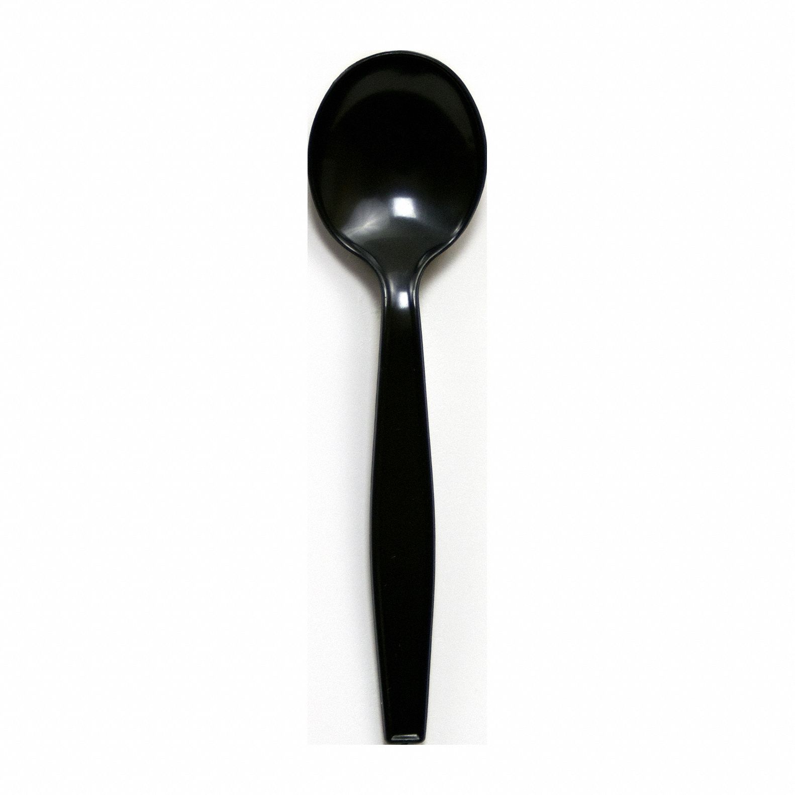 Disposable Teaspoon: Black, Heavy-Wt, Plastic, Unwrapped, 1, 000 PK