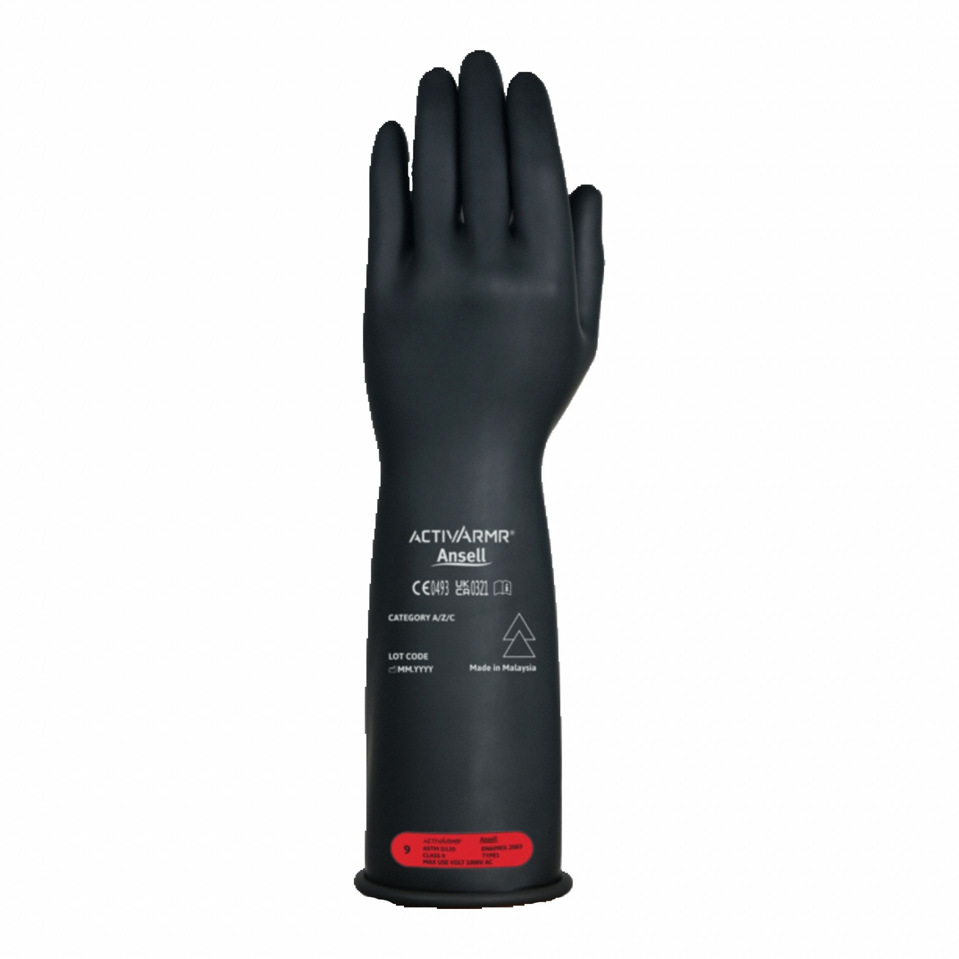 ElectrcInslatedGloves Sz7 Blk Latex PR