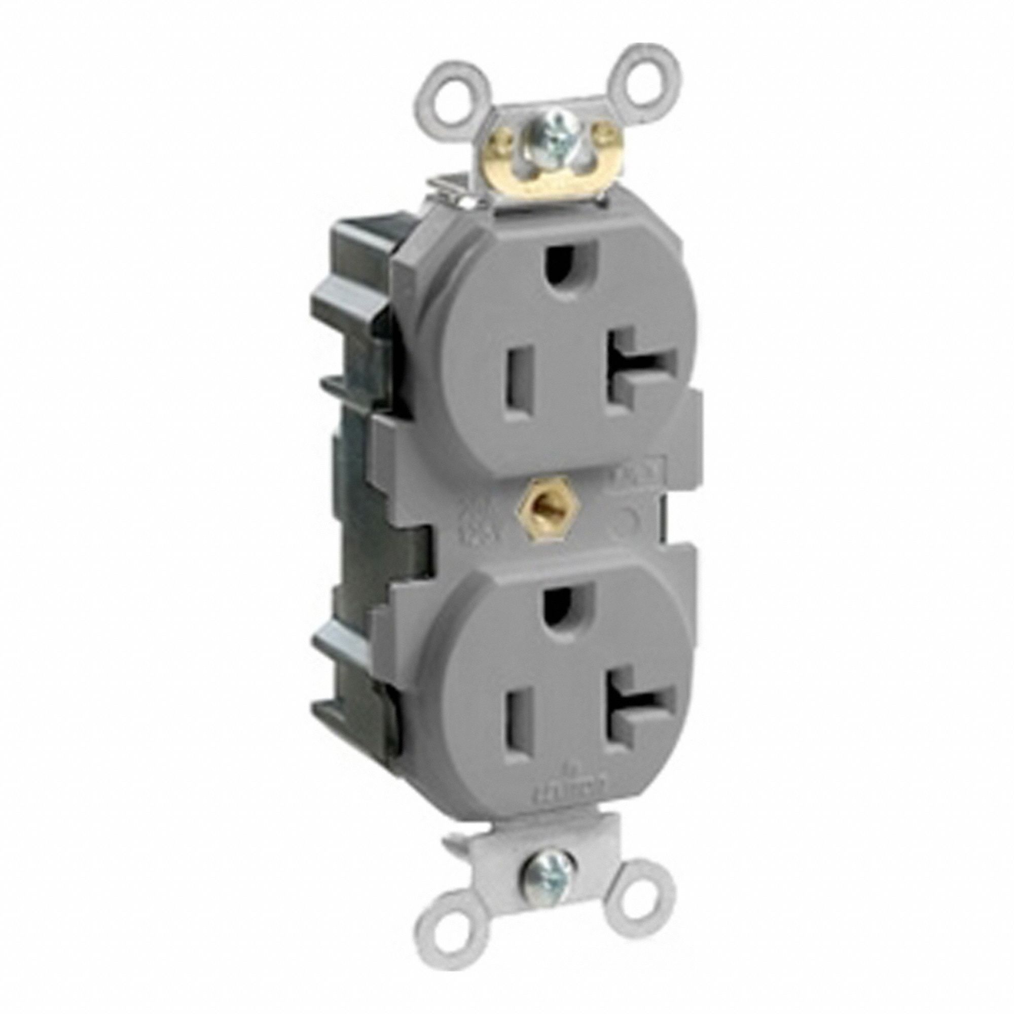 Lev-Lok Rec 20A 125V Gry