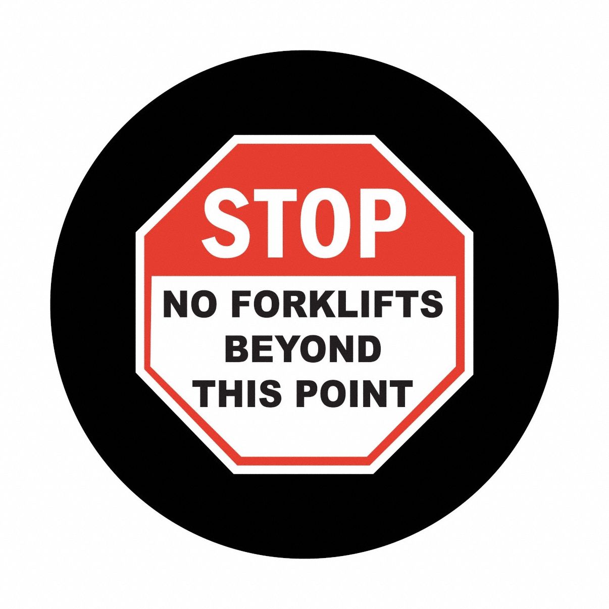 Lens STOP No Forklifts SizeM