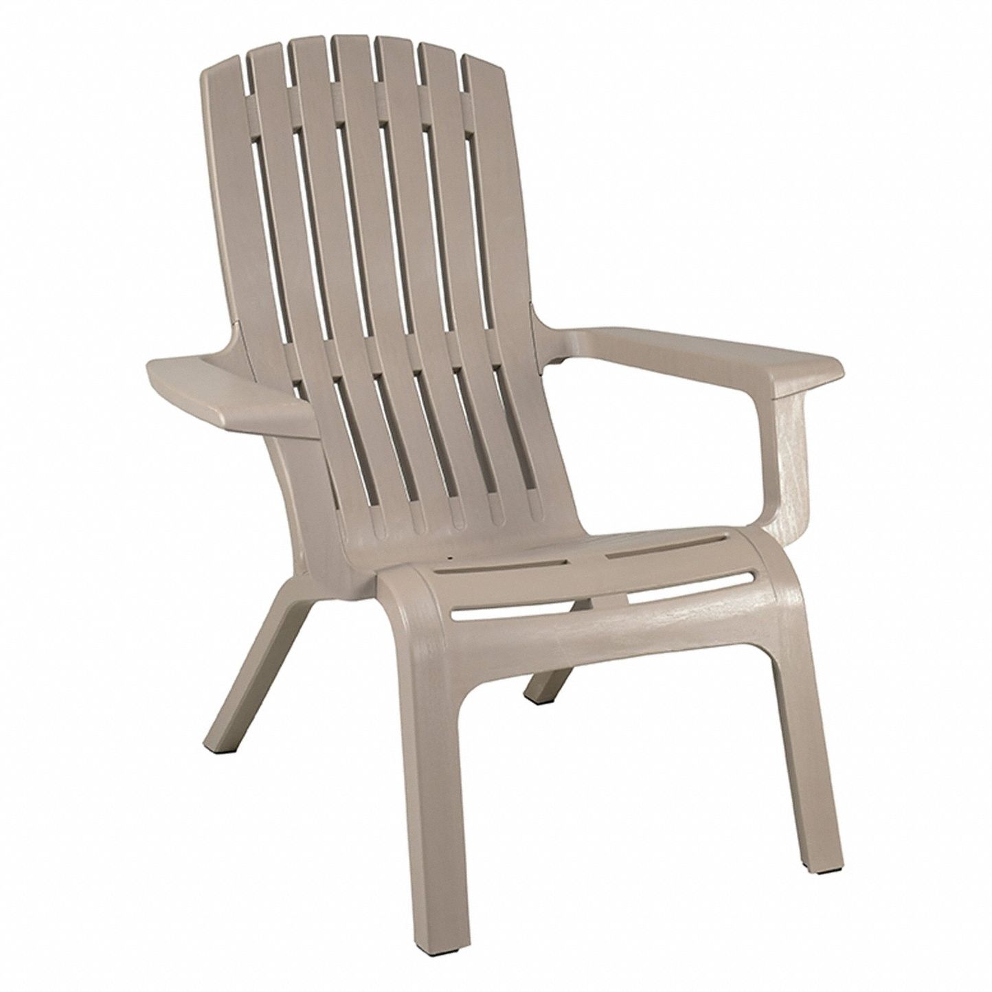 Adirondack Chair: French Taupe, French Taupe, Glossy, 16 in Seat Ht, 36 in Seat Wd