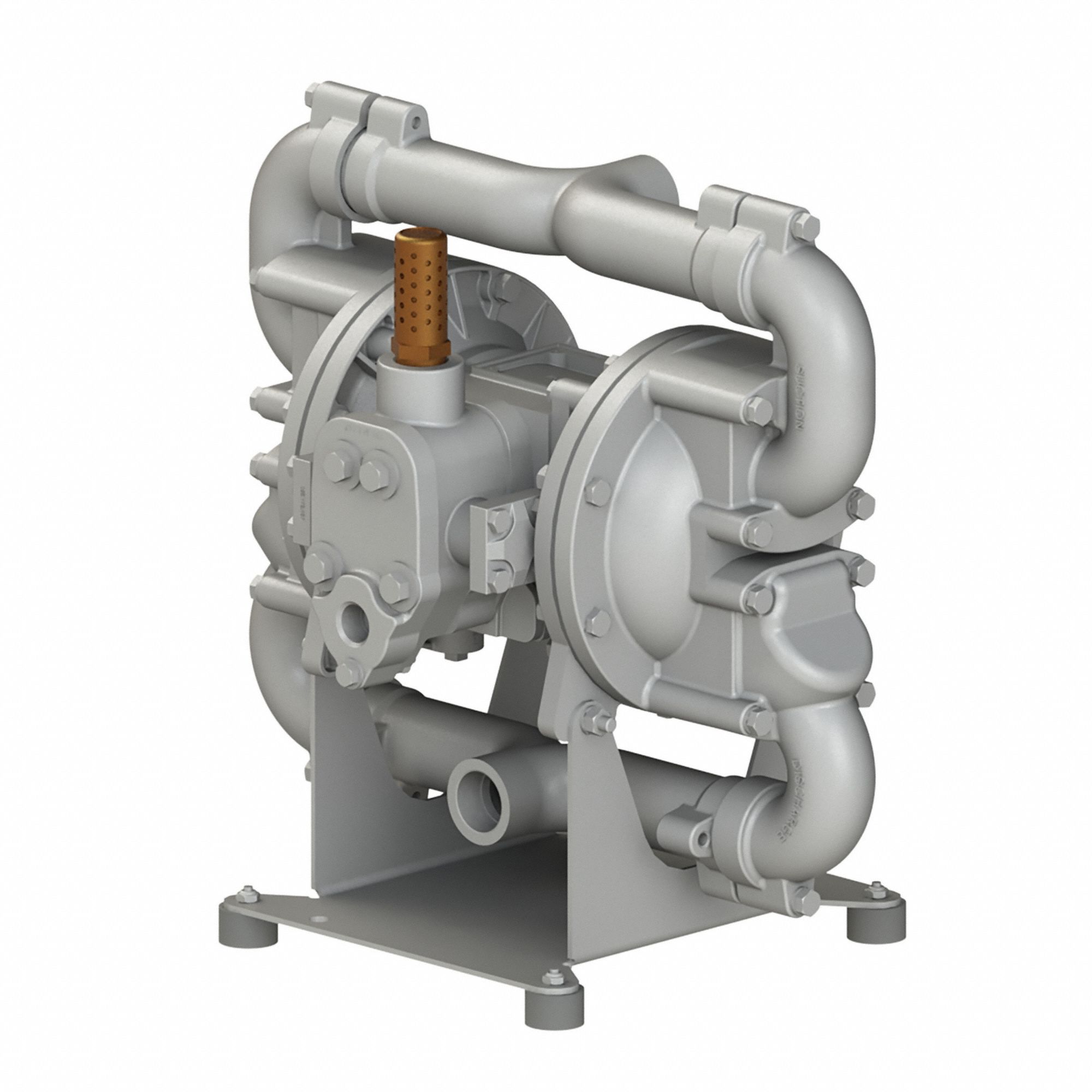 SANDPIPER Air Operated Double Diaphragm Pump: Aluminum Body, 1 in, NPT Connection, 70 gpm, SS Seat (MPN HDF1,DN2A.). Key specifications — Brand: SANDPIPER; Seat Material: SS; Check Valve Material: Neoprene.