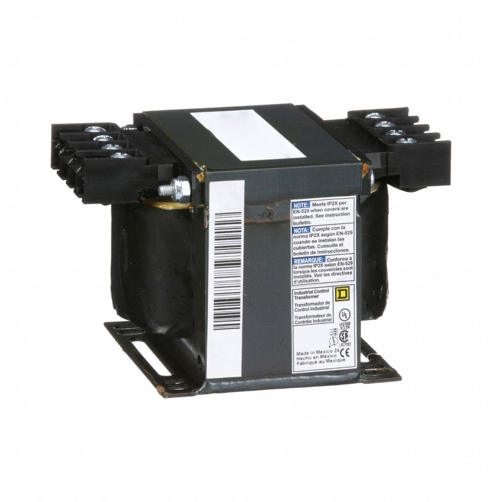 Control Transformer: 600V AC, 120V AC, Plate, 250 VA, Single Phase