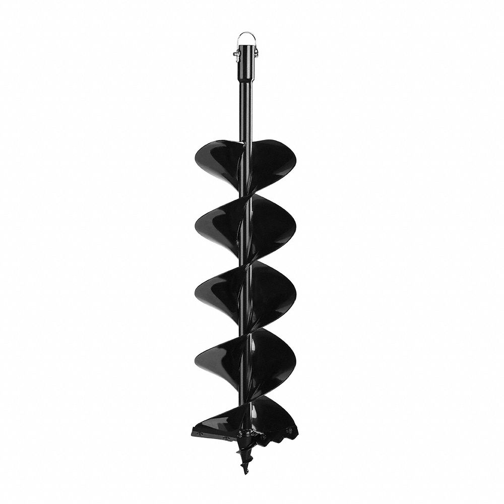 Earth Auger: 31 3/10 in Overall Lg, 8 in Overall Dia, Steel, Powder Coated