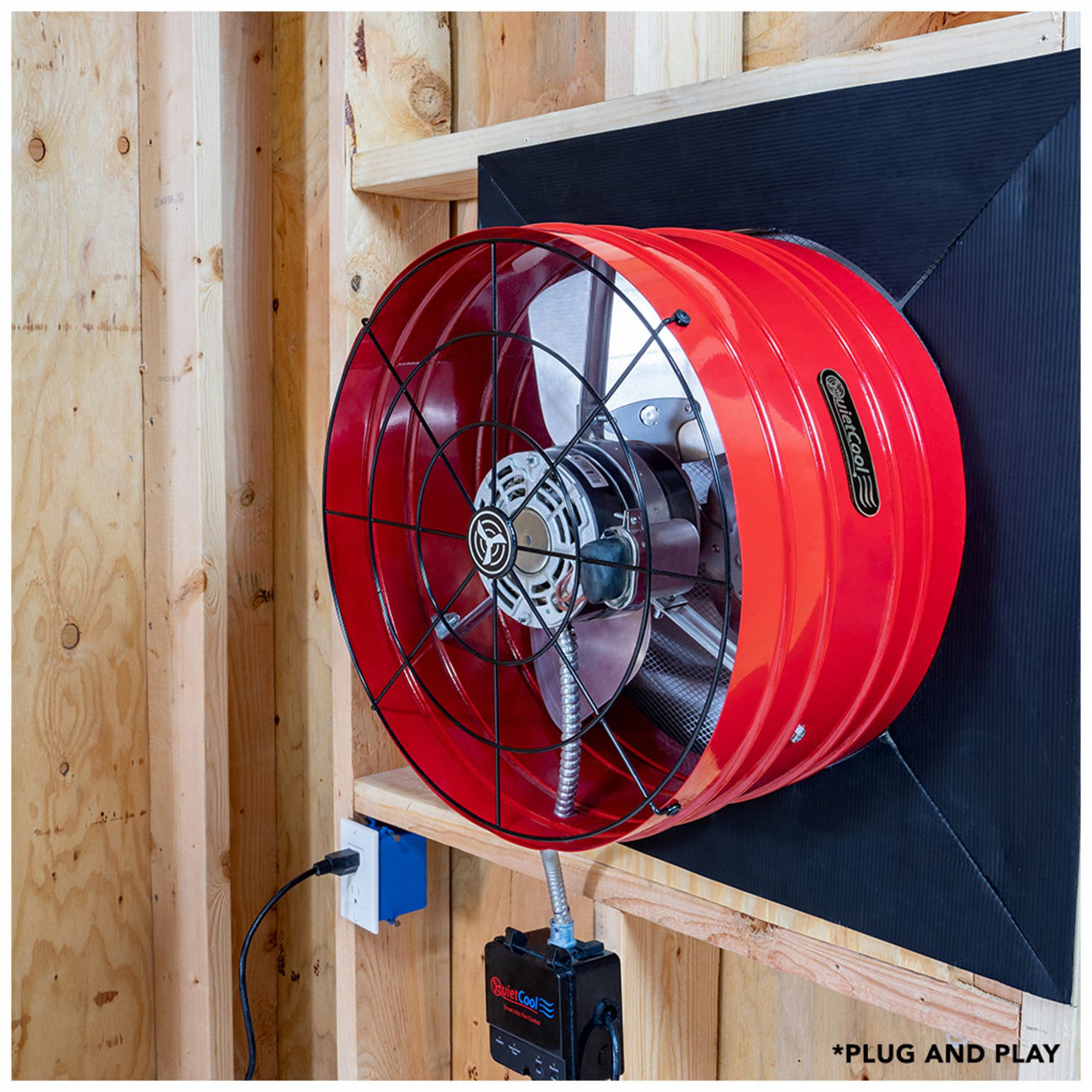 QUIETCOOL Attic Exhaust Fan Gable Mount, Electric Motor, Max. 4,000 sq