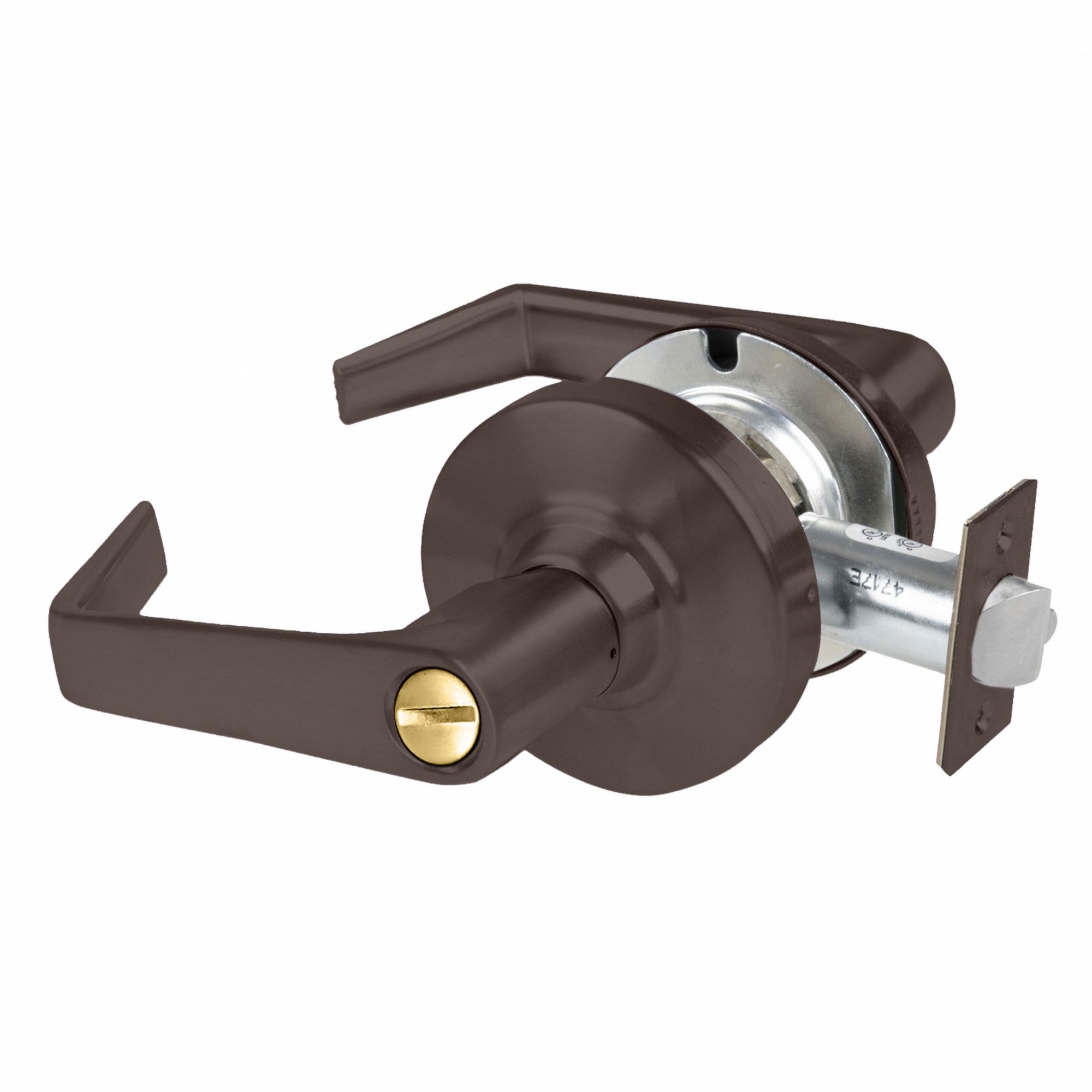 Door Lockset: Privacy Lever Locksets, Bronze, ADA Compliant