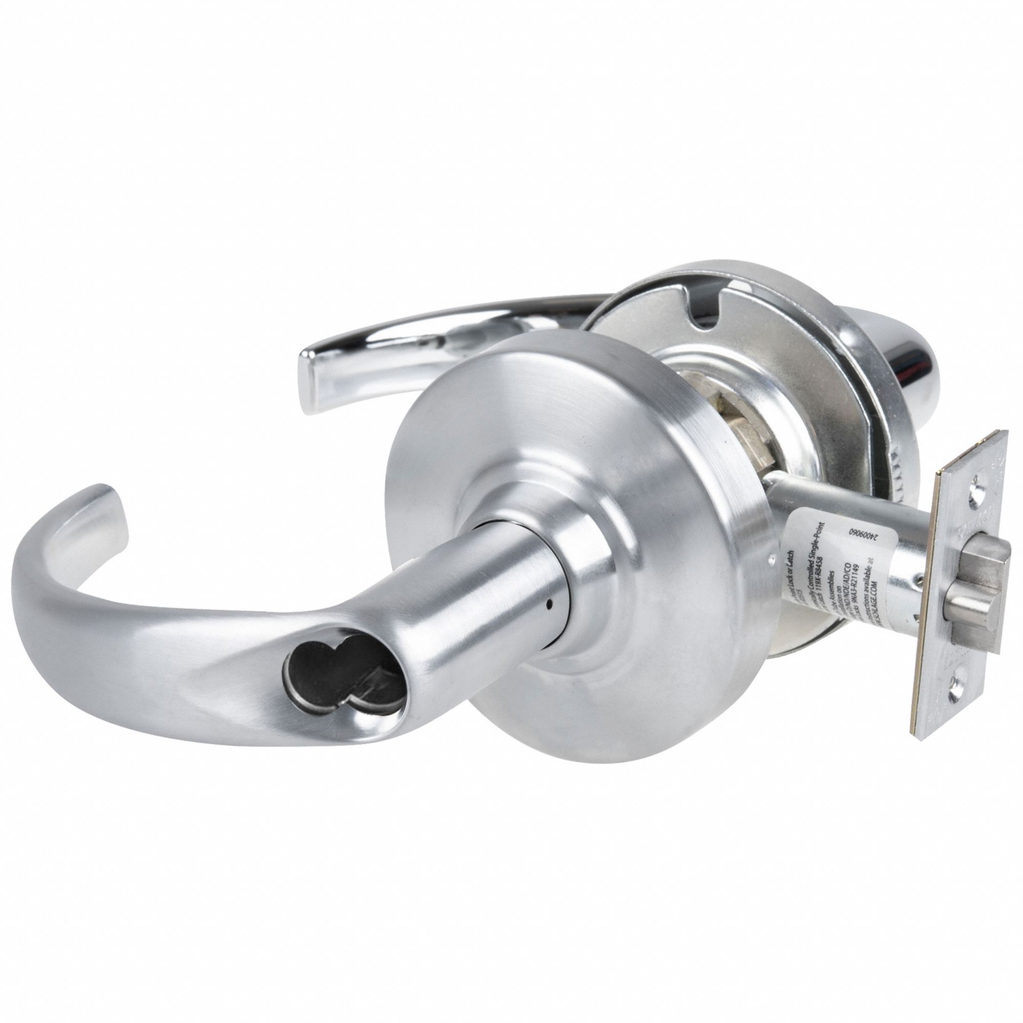 Door Lockset: Classroom Lever Locksets, Chrome, ADA Compliant, SFIC