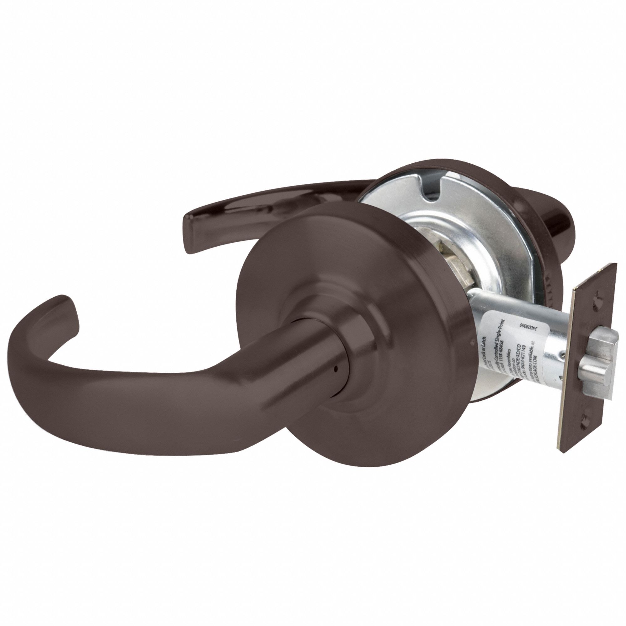 Door Lockset: Passage Lever Locksets, Bronze, ADA Compliant