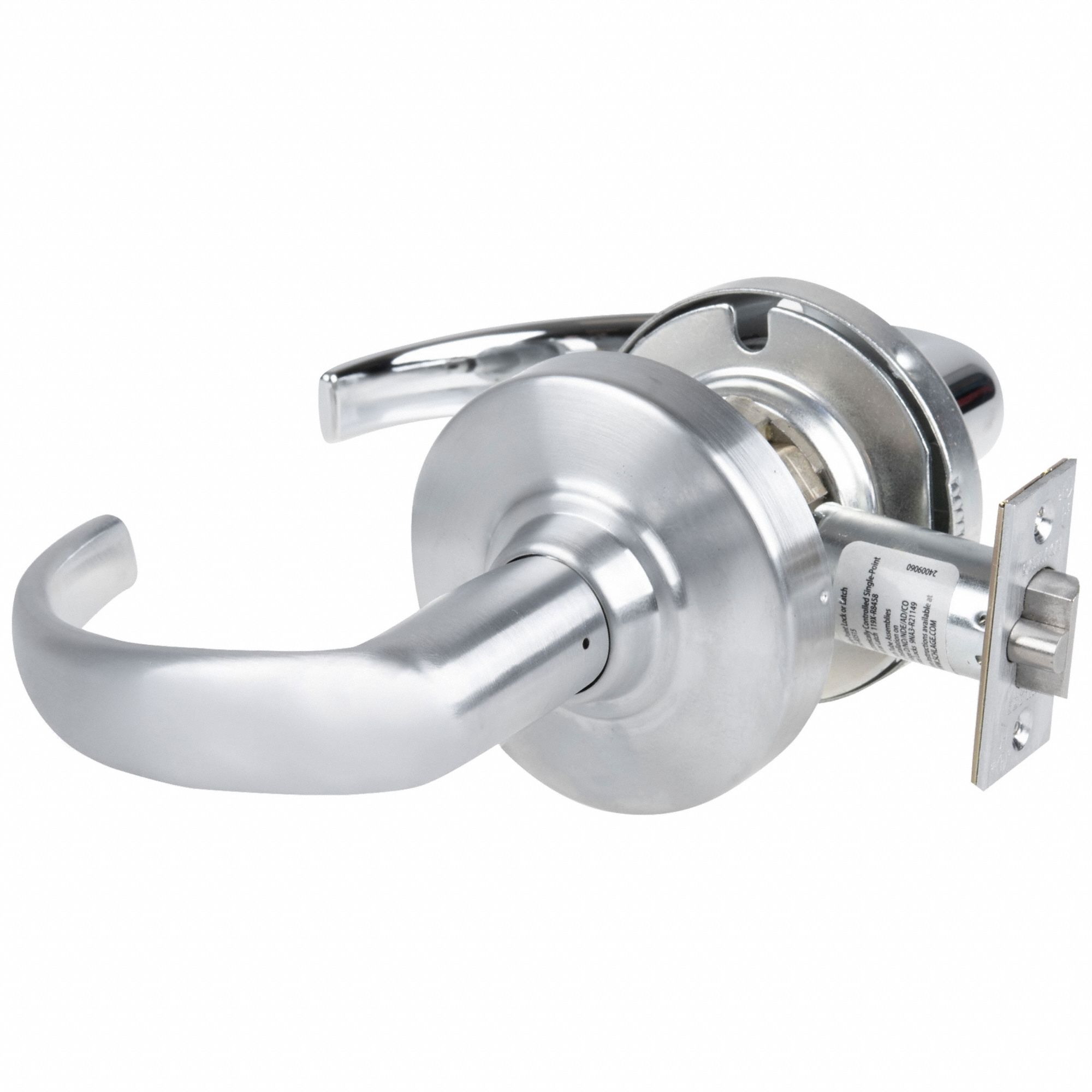 Door Lockset: Passage Lever Locksets, Chrome, ADA Compliant