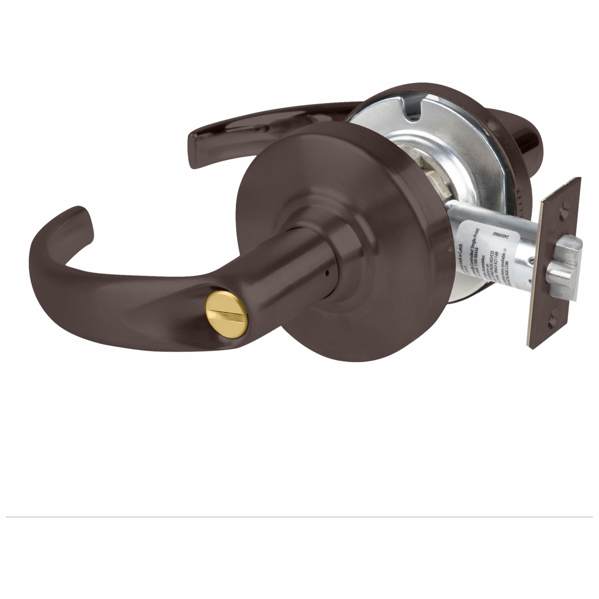 Door Lockset: Privacy Lever Locksets, Bronze, ADA Compliant
