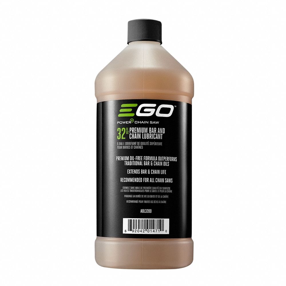 Bar Chain Lube: Jug, 32 fl oz, Vegetable Oil Base, Amber, -18°F