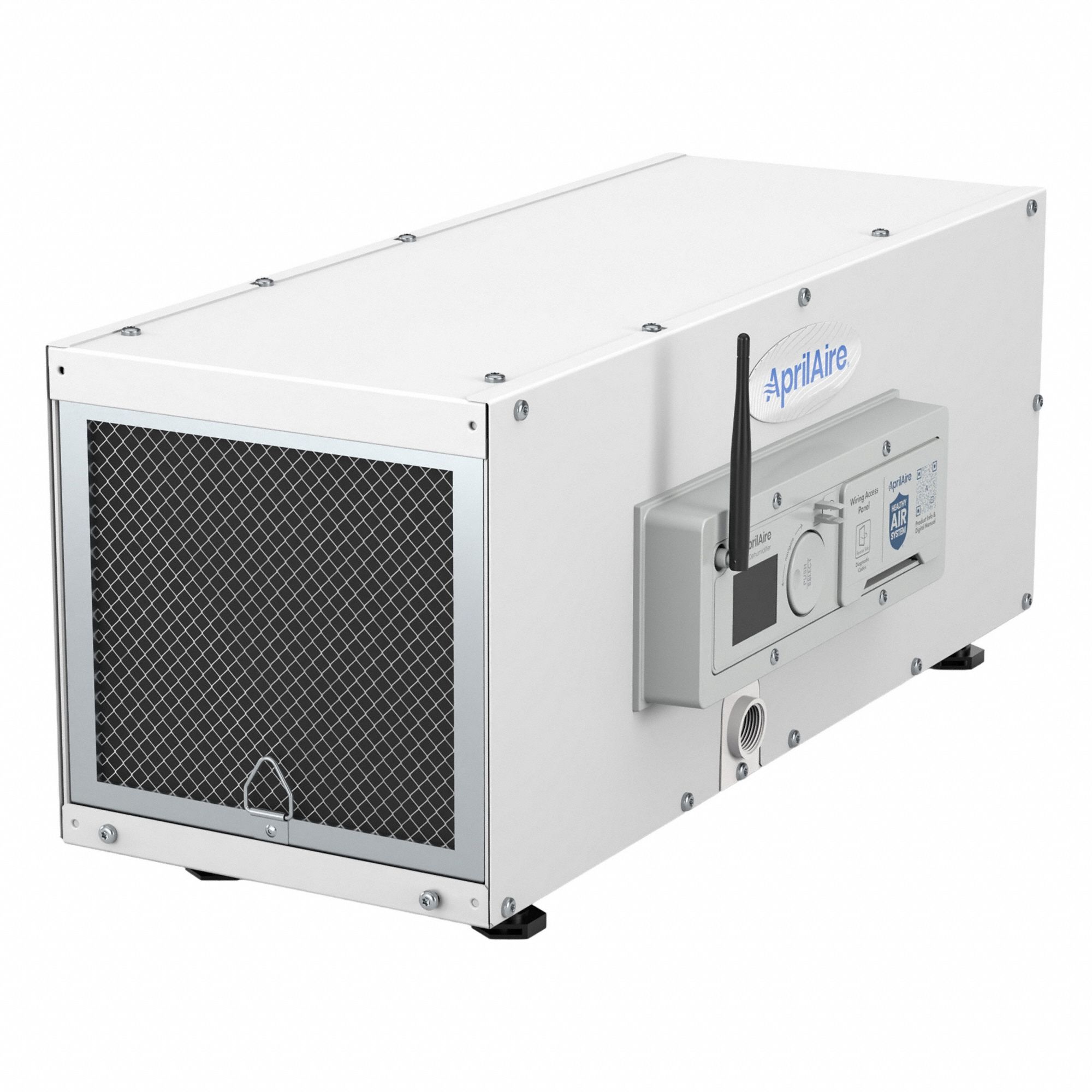 Dehumidifier: Attics/Basements/Crawlspaces/Garages, 145 cfm Airflow @ 0.0 in wg, Gravity Drain, Male