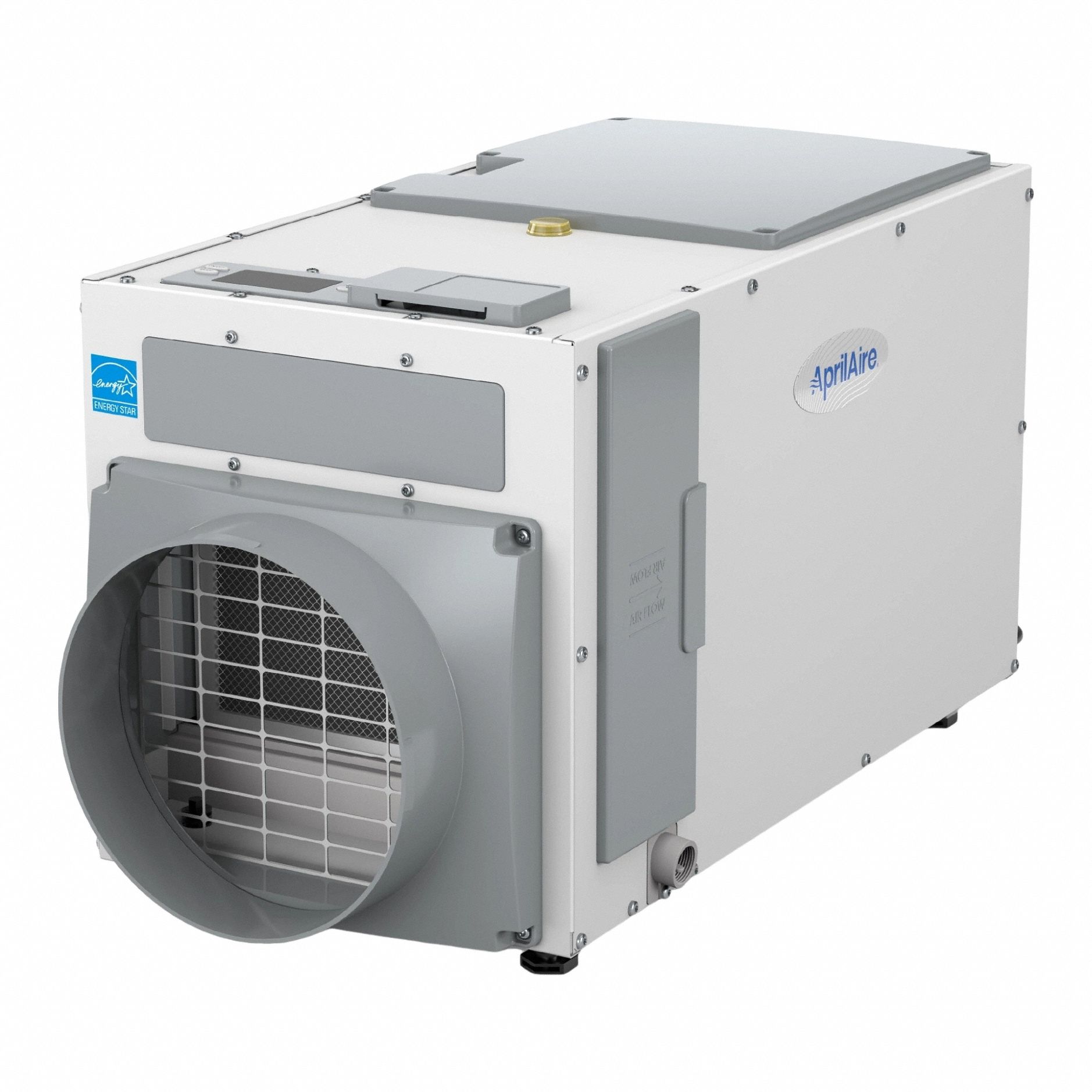 Duct Mount Dehumidifier: Basements/Crawlspaces/Residential Homes, 185 cfm Airflow @ 0.0 in wg, Male