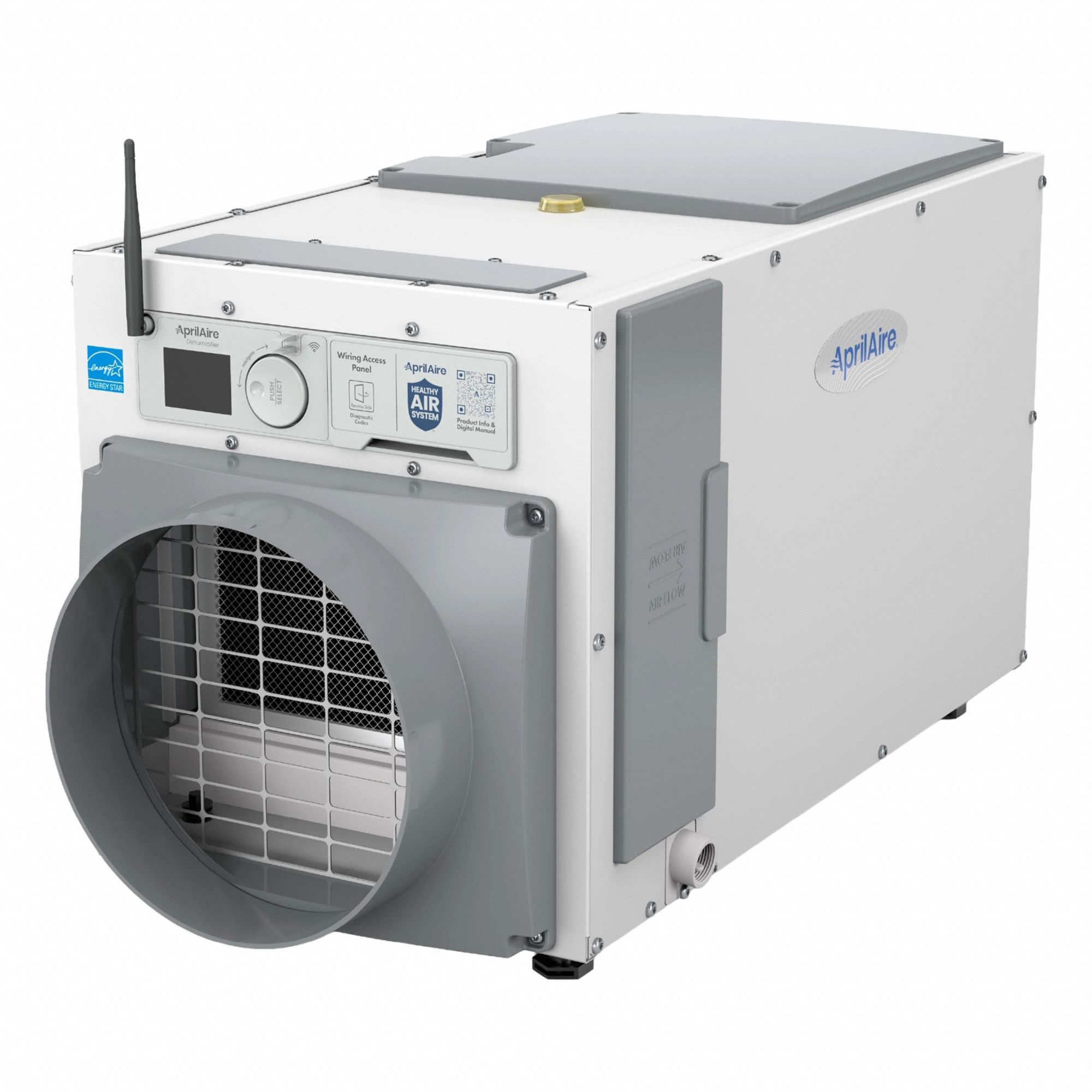 Dehumidifier: Basements/Crawlspaces/Residential Homes, Dedicated Return to Dedicated Supply, Male