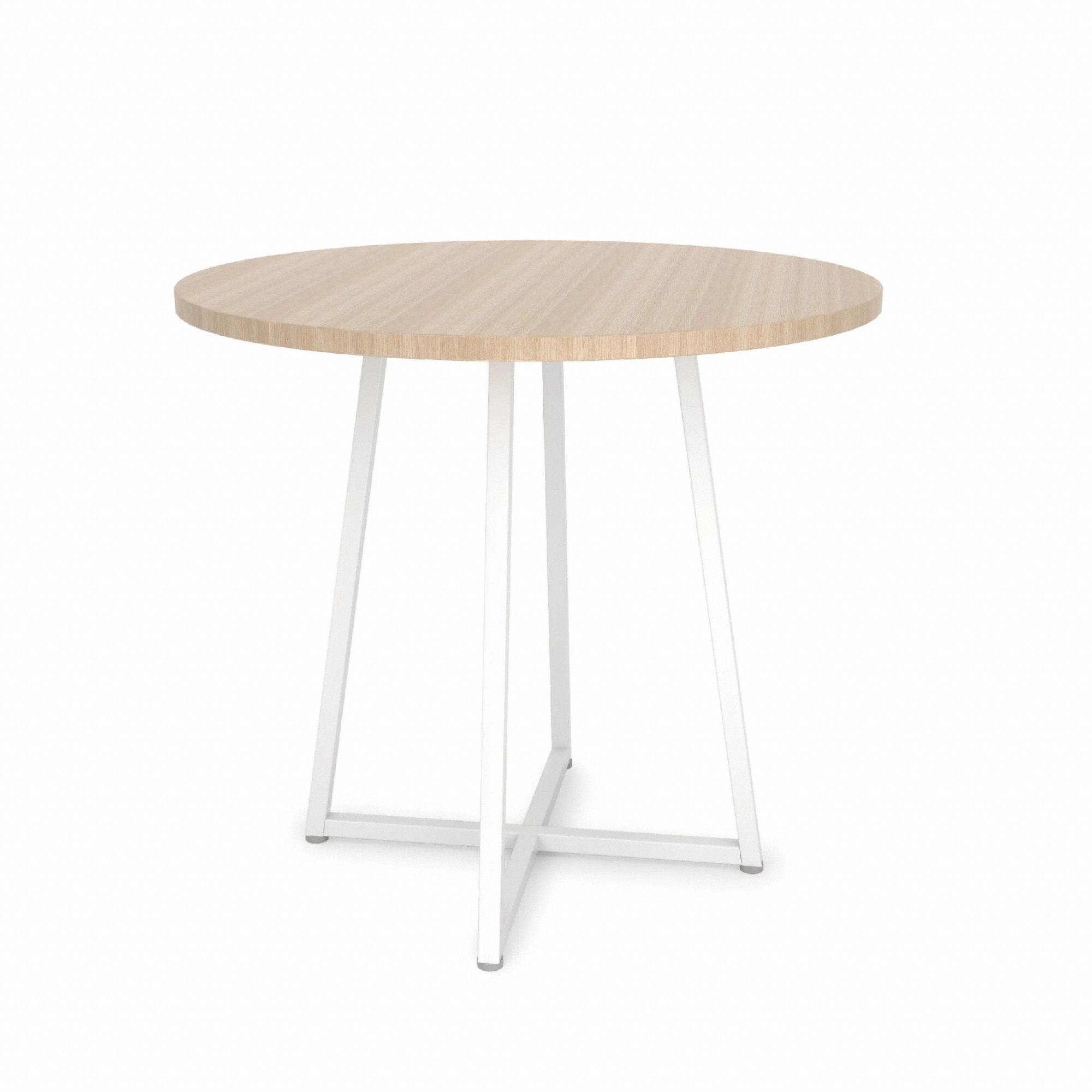 Retail Display Table: White, Metal/Wood, 33 in Overall Wd, 30 in Overall Ht, 33 in Overall Dp