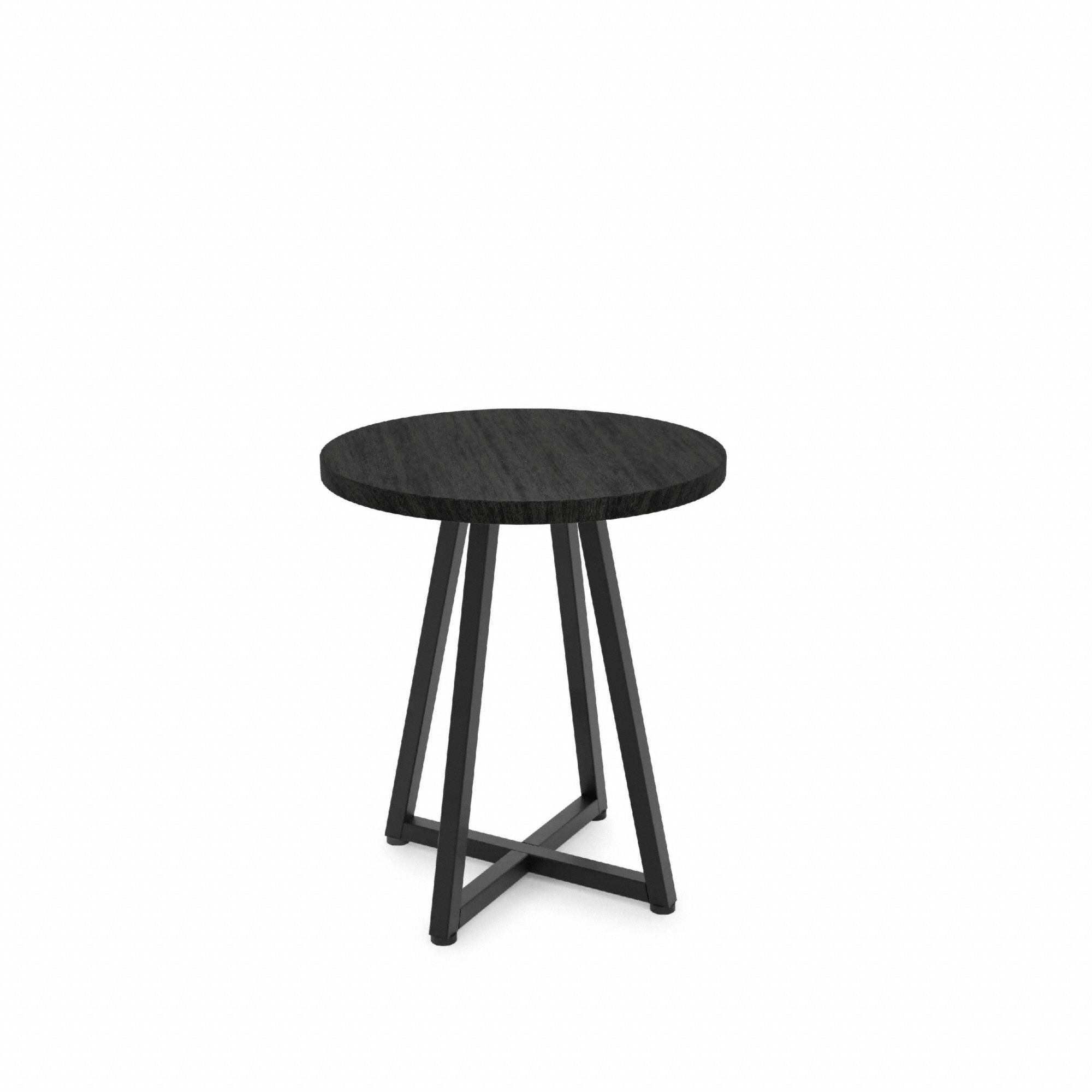 Retail Display Table: Black, Metal/Wood, 18 1/2 in Overall Wd, 21 1/2 in Overall Ht, ASPECT