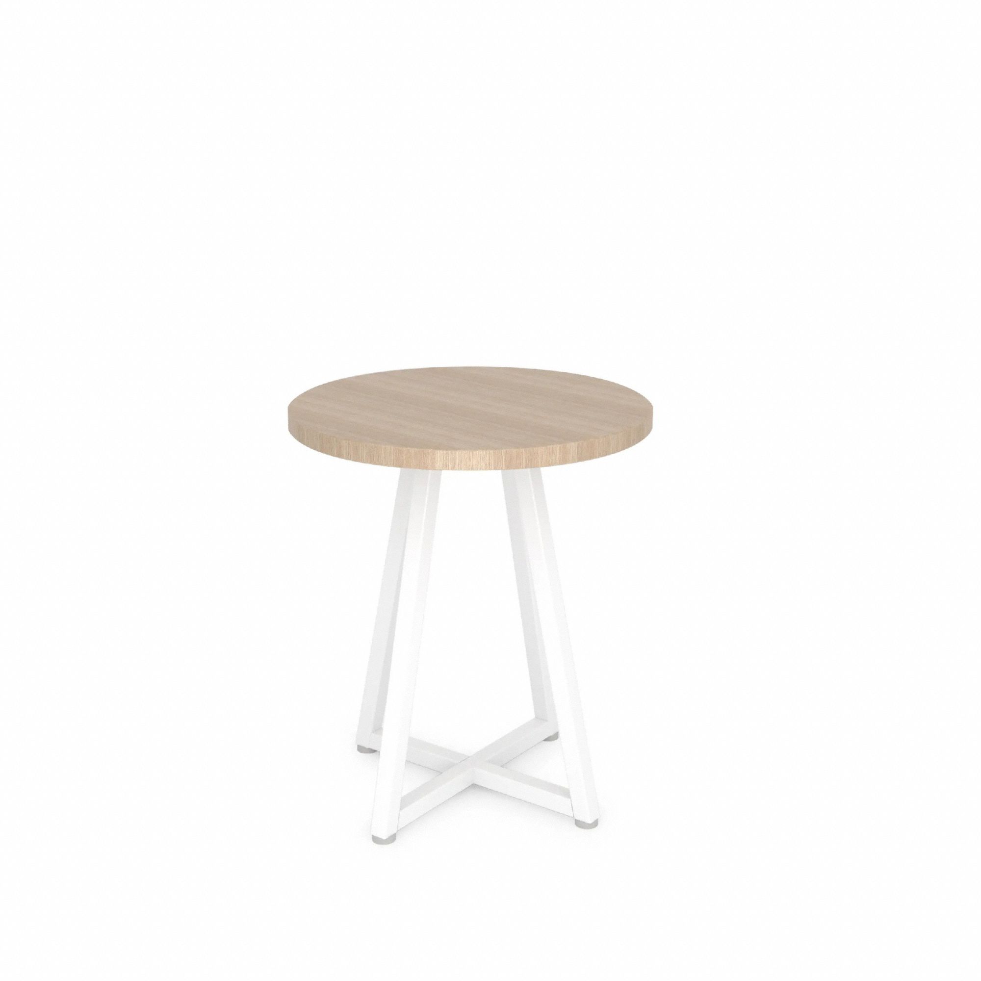 Retail Display Table: White, Metal/Wood, 18 1/2 in Overall Wd, 21 1/2 in Overall Ht, ASPECT