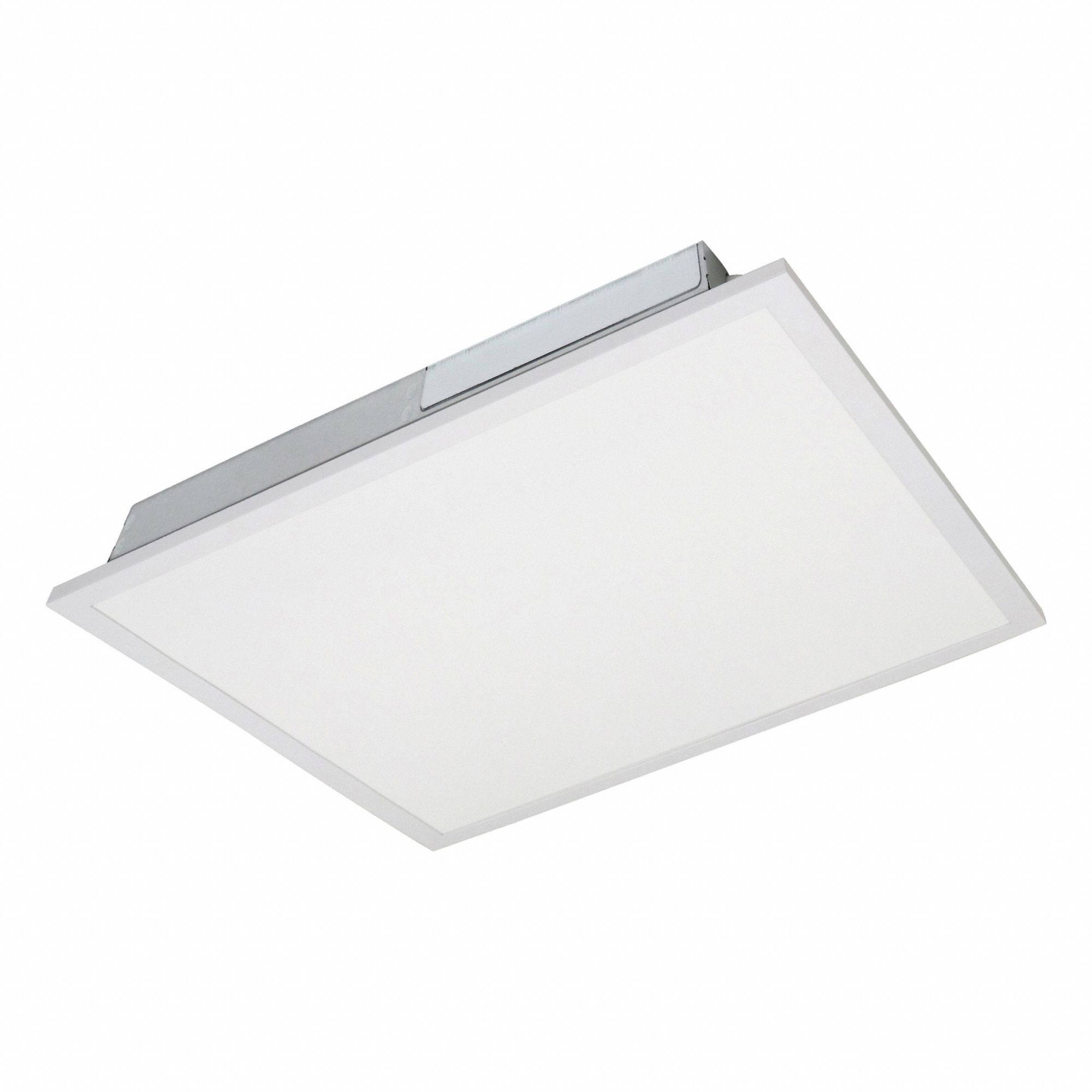 SYLVANIA Lumen and CCT Selectable LED Panel: 2 ft Lg, 2 ft Wd, 2,200 lm_3,300 lm_4,000 lm, 35 W (MPN PANELF3BS035UNVD8SC722GWH 4/CS 1/SKU). Key specifications — attr1261884: 120 to 277V AC; attr1261878: SYLVANIA; attr1261883: 3 Lamp 17T8; attr1261870: 3500K; attr1261880: Yes.