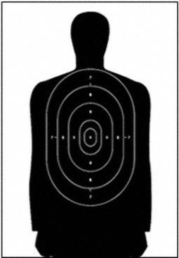 B-27 Silhouette Target Black PK25