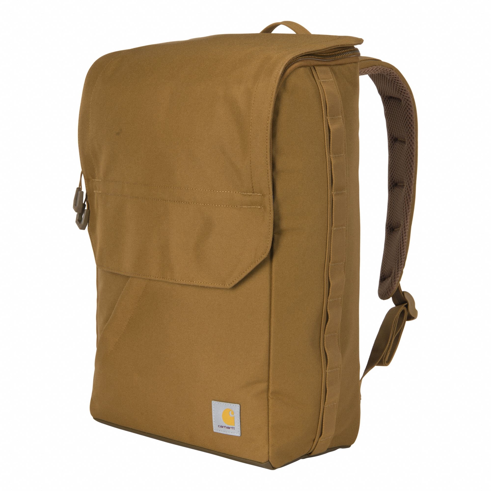 Laptop Backpack: Polyester, Brown, 18 1/2 in Ht, 11 1/2 in Wd, 7 1/2 in Dp