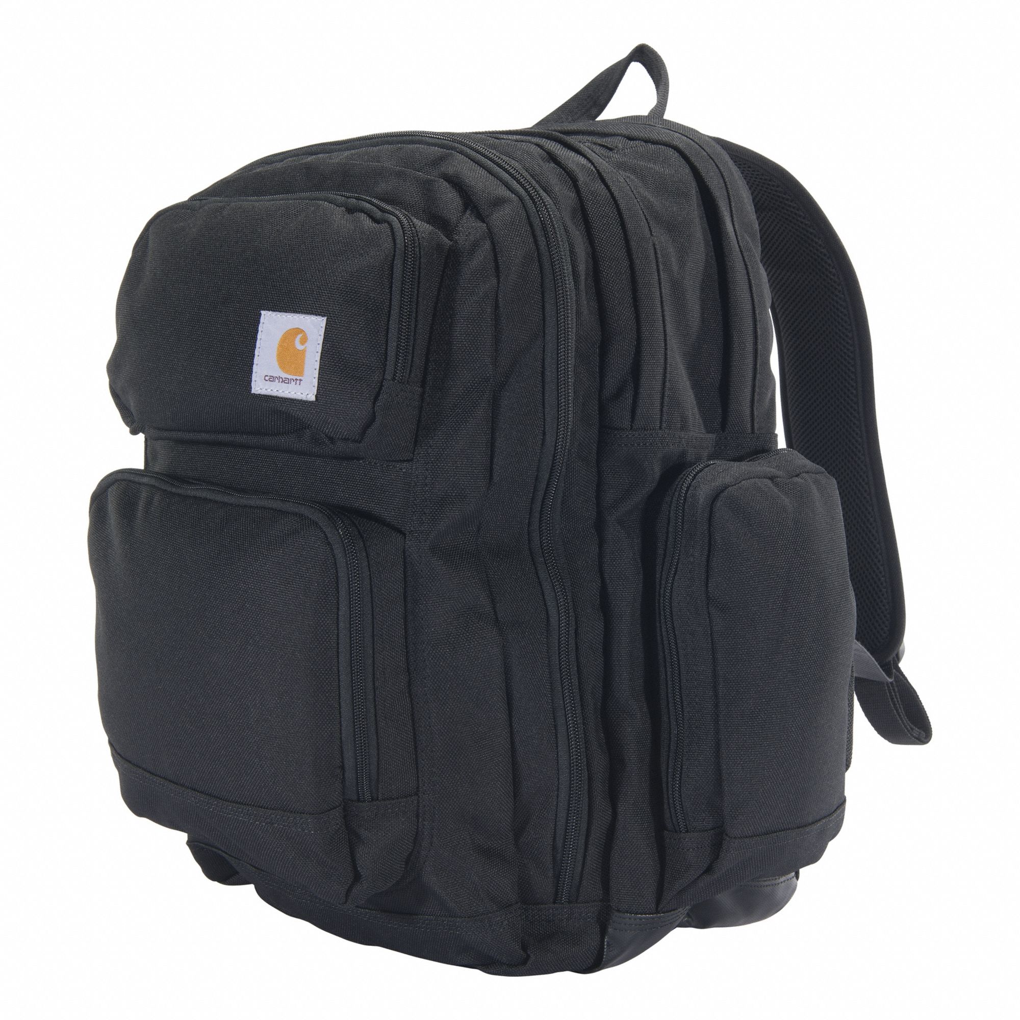 Laptop Backpack: Polyester, Black, 18 1/2 in Ht, 16 1/2 in Wd, 12 1/2 in Dp