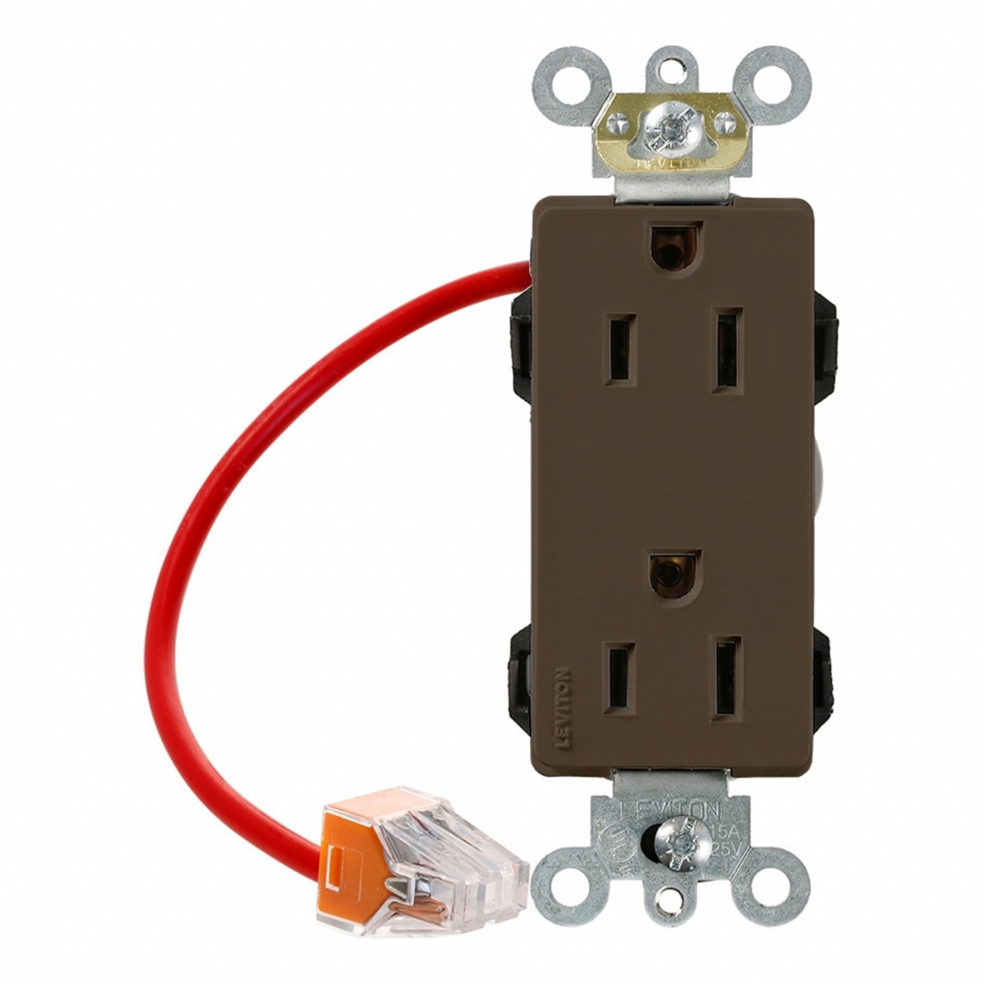 Lev-Lok Dup 15A 125V SC Self-Gr Brn