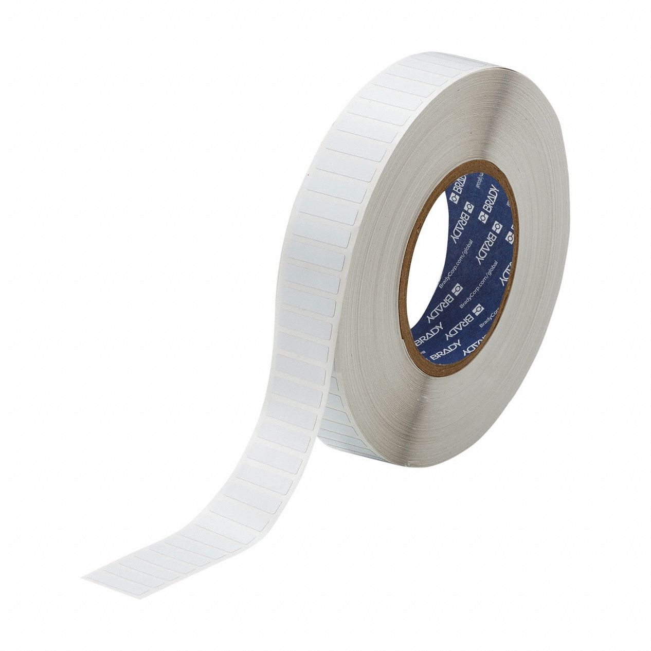 Pre-Cut Label Stock Roll: 1/4 in x 1 in, 1/4 in, Polyimide, White (Matte), 10, 000 Labels per Roll