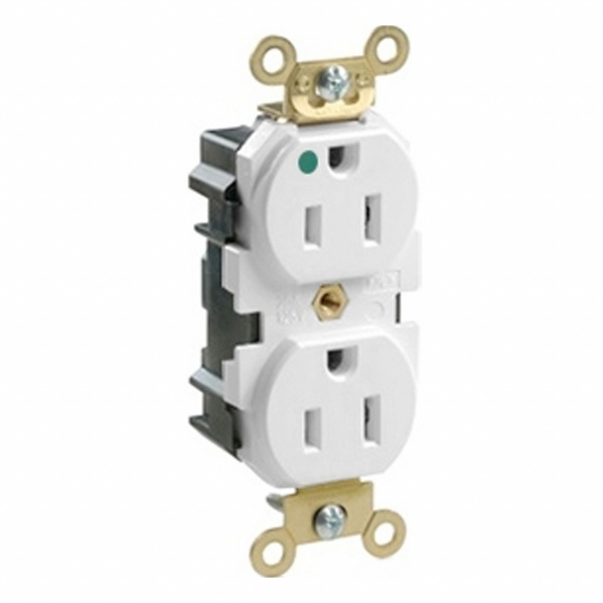 Lev-Lok MRI 15A 125V HG/TR Self-Gr Wht