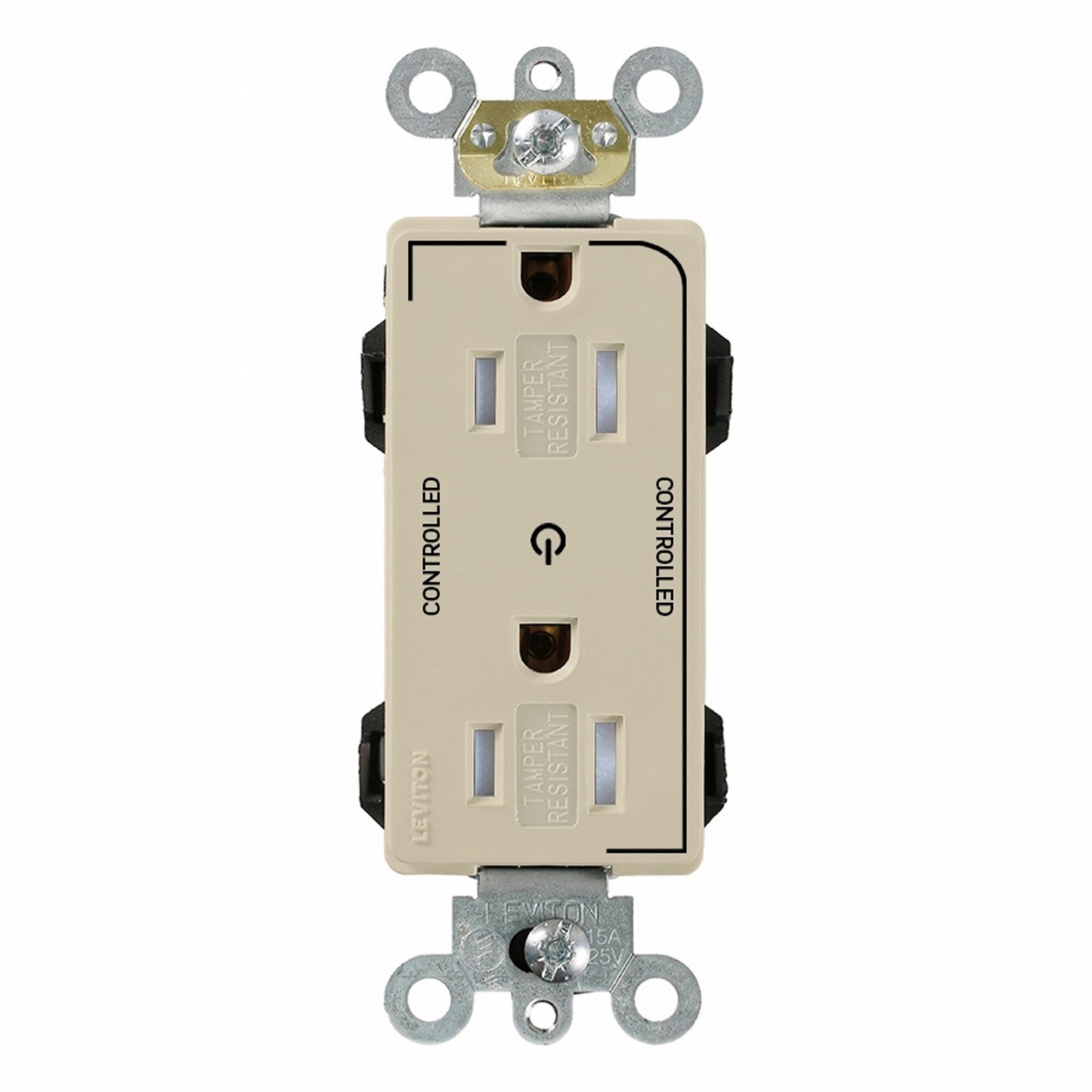 Lev-Lok DPl Rec 15A 125V TR 2MCtrl Ivr