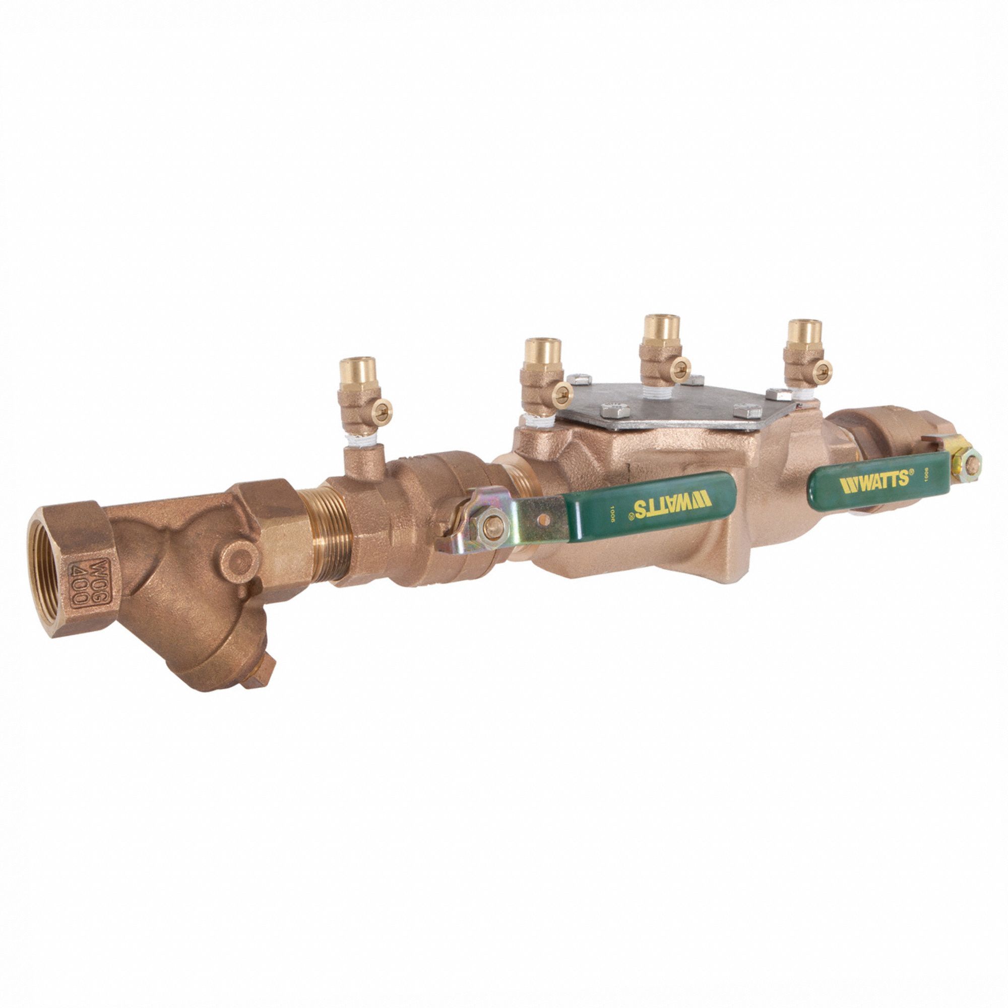 Double Check Valve Assembly: 007, 3/4 in Pipe Size, FNPT x FNPT, 19.25 in Overall Lg, Bronze