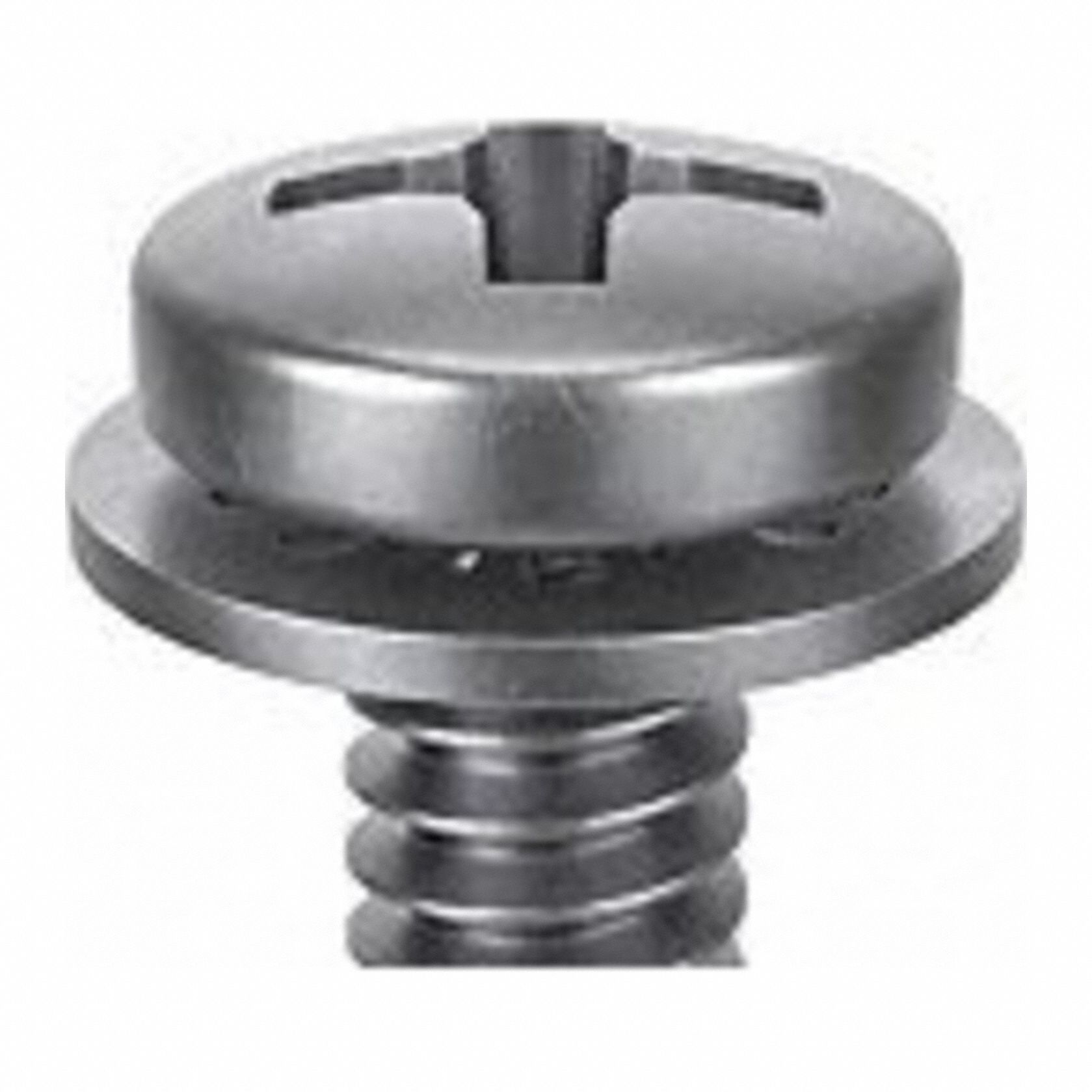 SEMS Screw: Internal Tooth, #4-40 Thread Size, 5/16 in Lg, Stainless Steel, Passivated, Pan, 50 PK