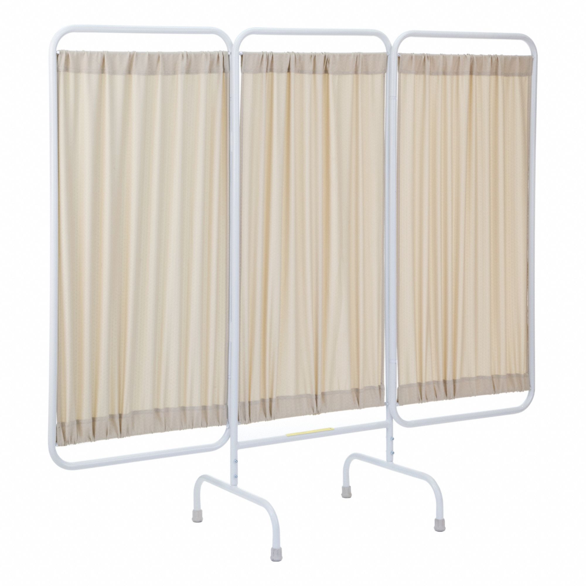Privacy Screen: 3 Panels, Fabric, Brown, Crutch Tips