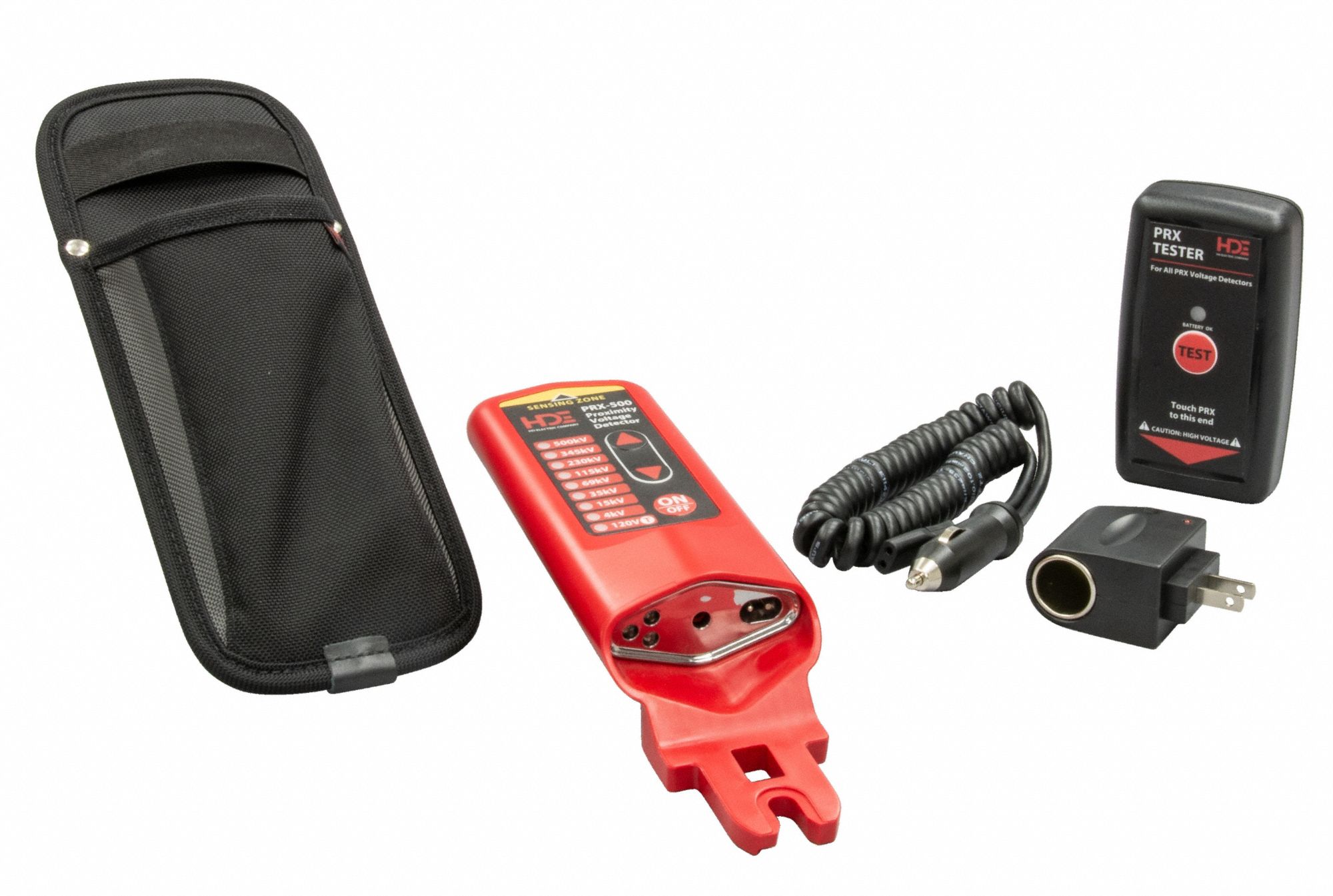 Hot Stick-Compatible High-Voltage Detector: 120 V to 500 kV, 10 in, 25 to 400 Hz, Audible/Light