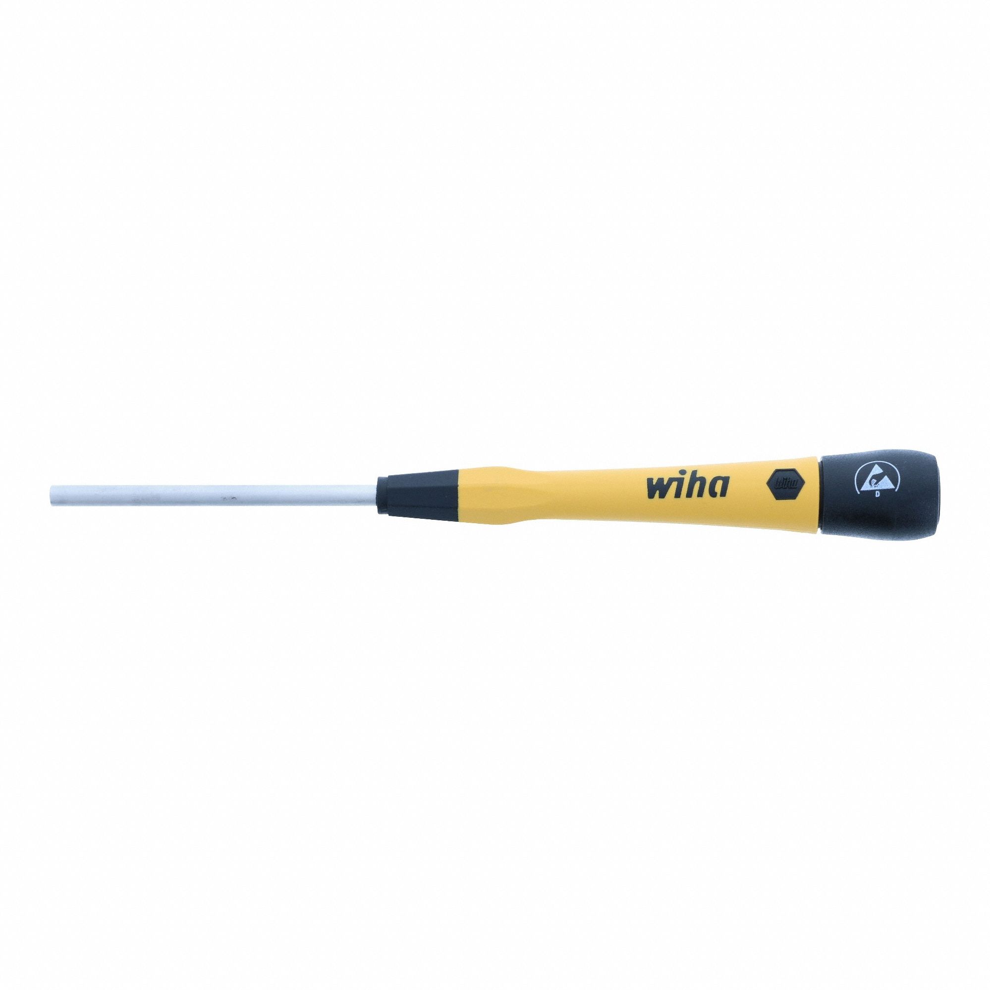 Nut Driver: Straight, Metric/SAE, Precision Nut Driver, 3/32 in Hex Size, 60 mm Overall Lg