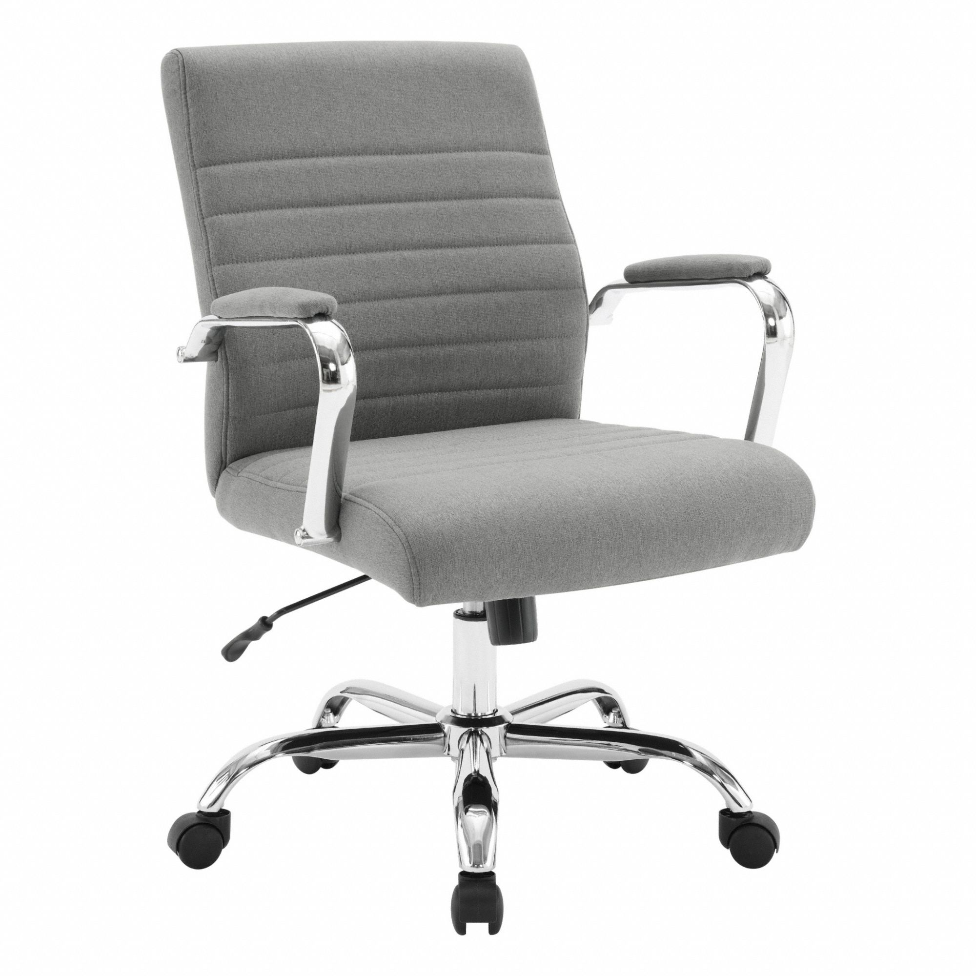 Office Chair: Work Smart, Fabric Material, 18 in Back Ht, 19 3/8 in Seat Wd