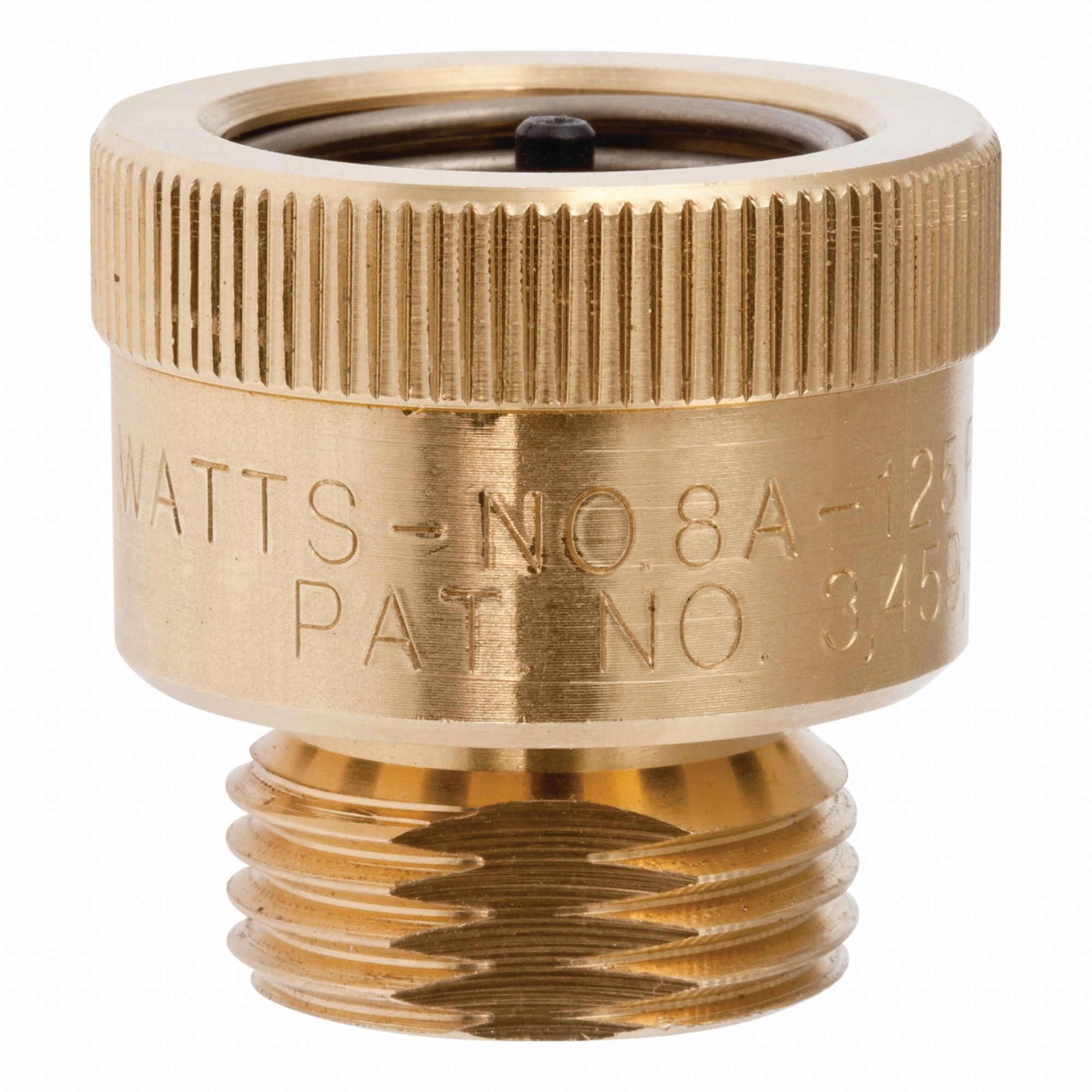 Atmospheric Vacuum Breaker: Female GHT x Male GHT, For Water Media, 33°F – 180°F, Female, GHT