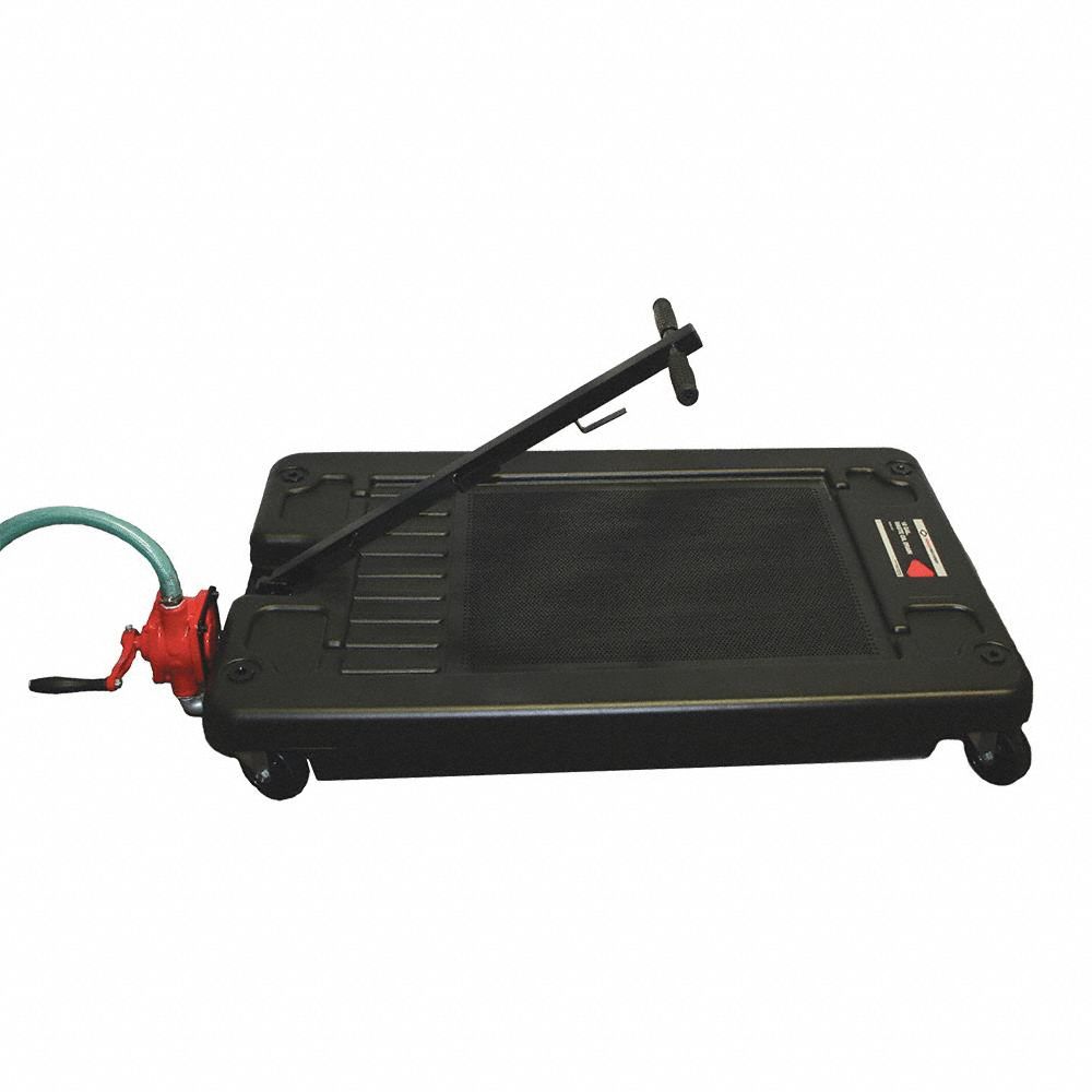 Drain Pan: Steel, 18 gal Capacity, 7 3/4 in Overall Ht, 44 1/2 in Overall Lg, 28 1/2 in Overall Wd