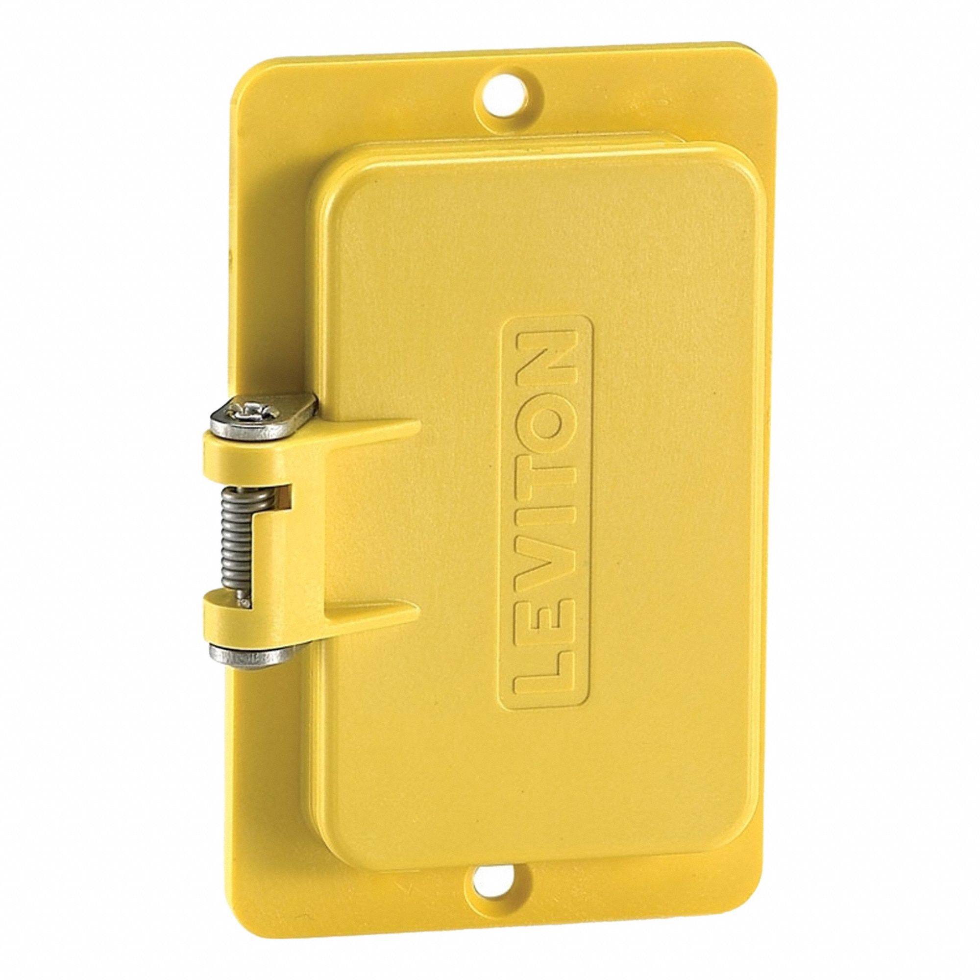 Weather-Resistant Coverplate: Portable Outlet Box Cover, Outlet Boxes, 1 Gangs, Yellow