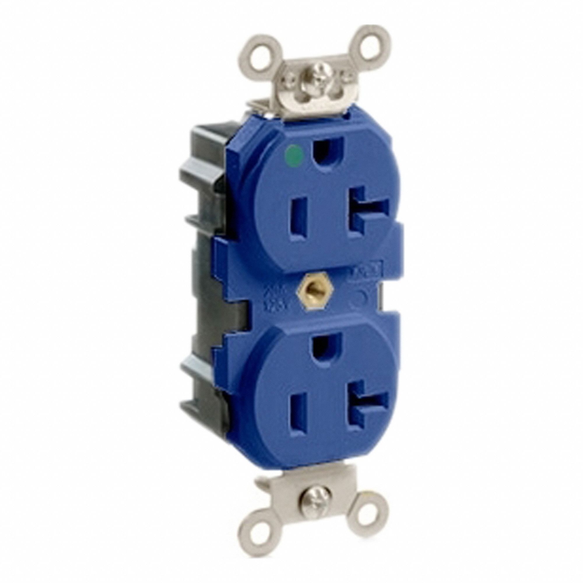 Lev-Lok Rec 20A 125V TR/HG Blue