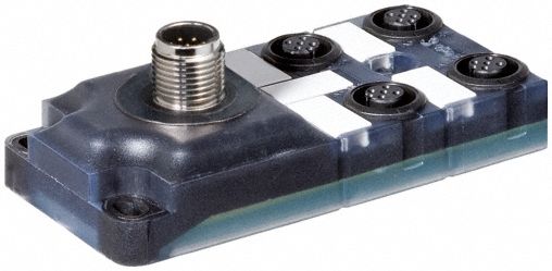 Distribution Box: EXACT12, 4 Ports, 4 Pole M12 Female/5 Pole M12 Female