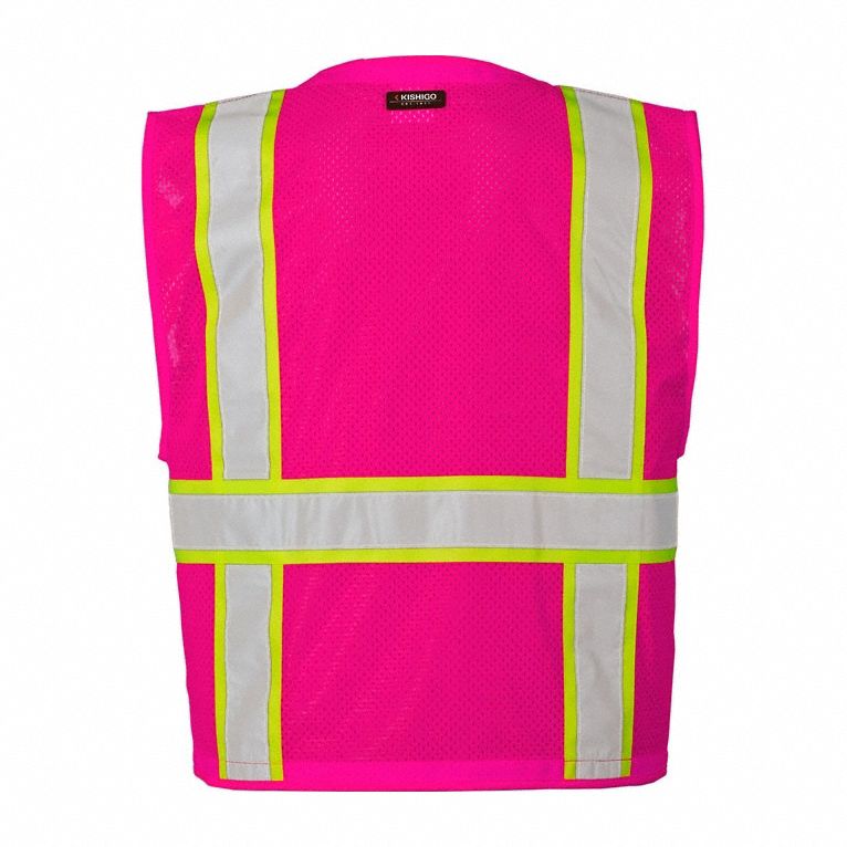 KISHIGO, Safety Vest ANSI Class Unrated, Pink, Safety Vest - 820KU4 ...