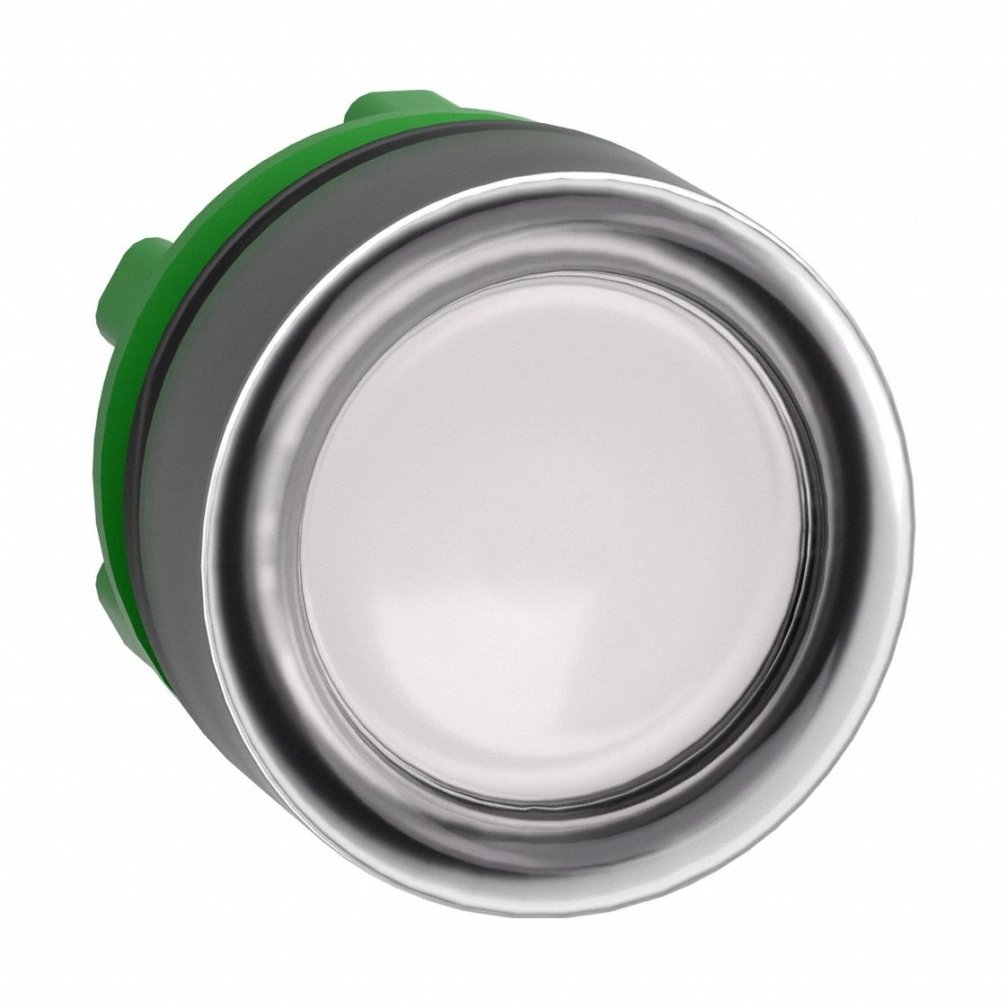 Flush Push Button: White, 22 mm Mounting Size, Non-Metallic, Momentary
